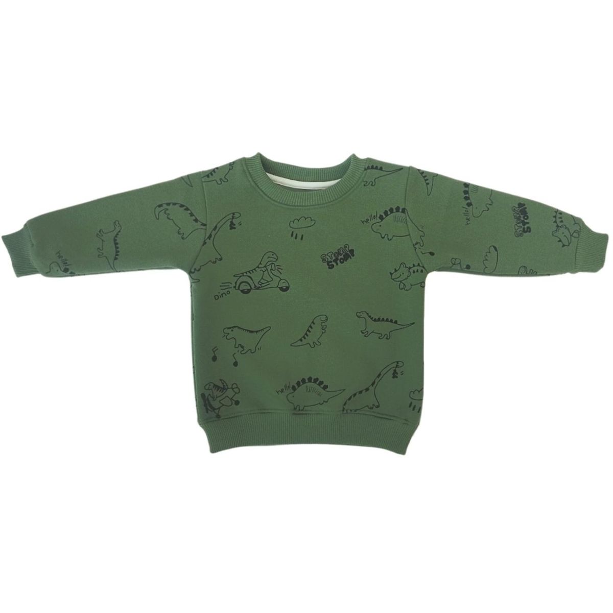 GENERICO - Conjunto Franela reactiva - 2 piezas - Dino Hello - Verde