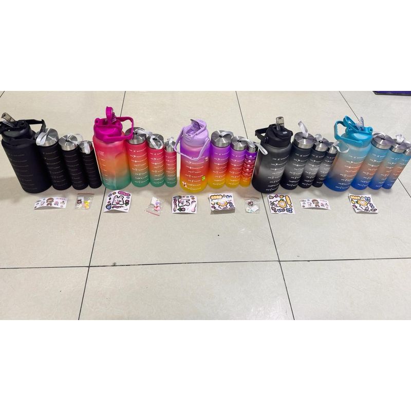 GENERICO - Set de 4 tomatodos motivacional deportivo+ stickers Celeste