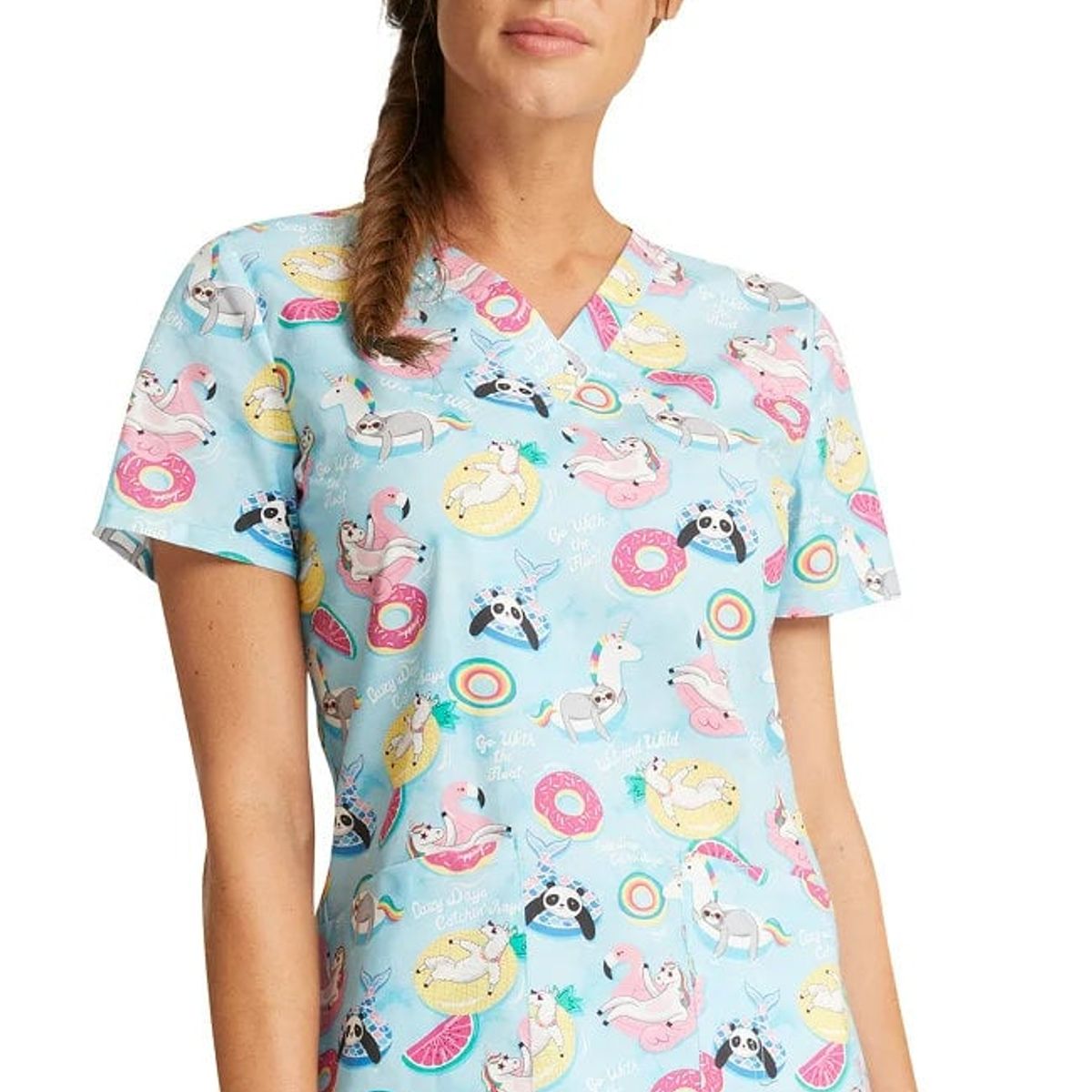 CHEROKEE - Scrub Cherokee Blusa con Diseño