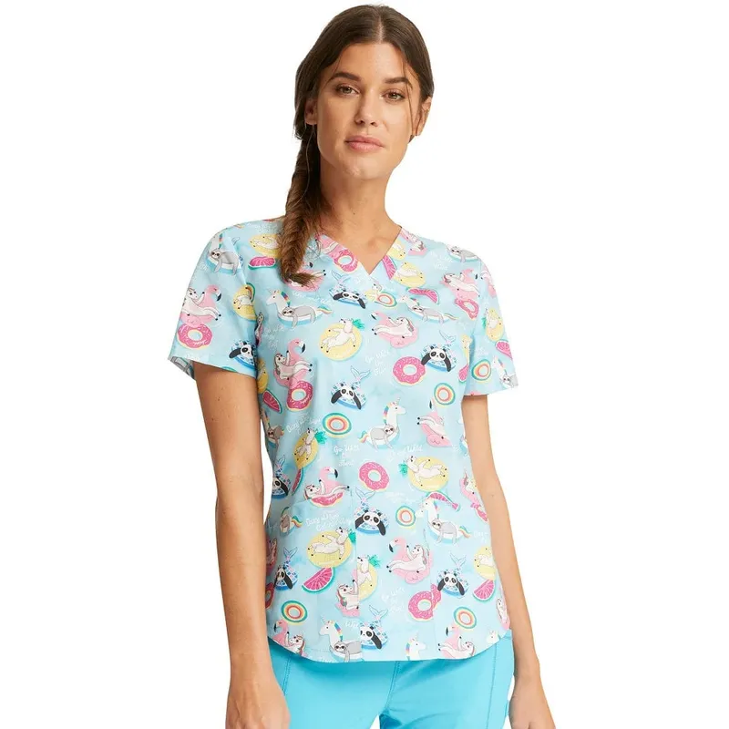 CHEROKEE - Scrub Cherokee Blusa con Diseño