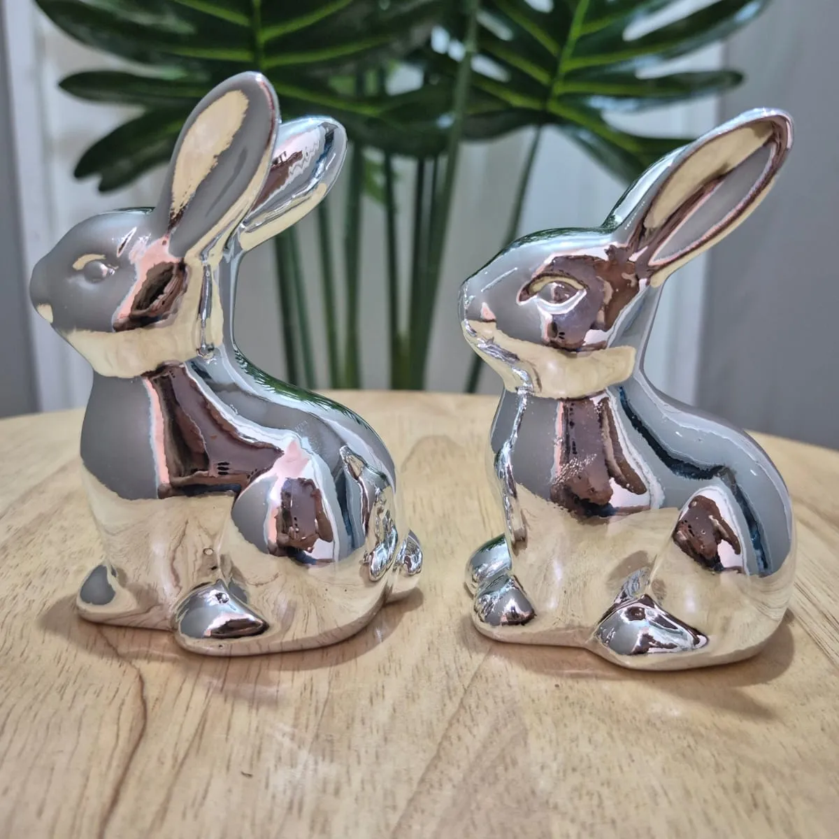 GENERICO - PACK DE 2 CONEJITOS PLATEADOS