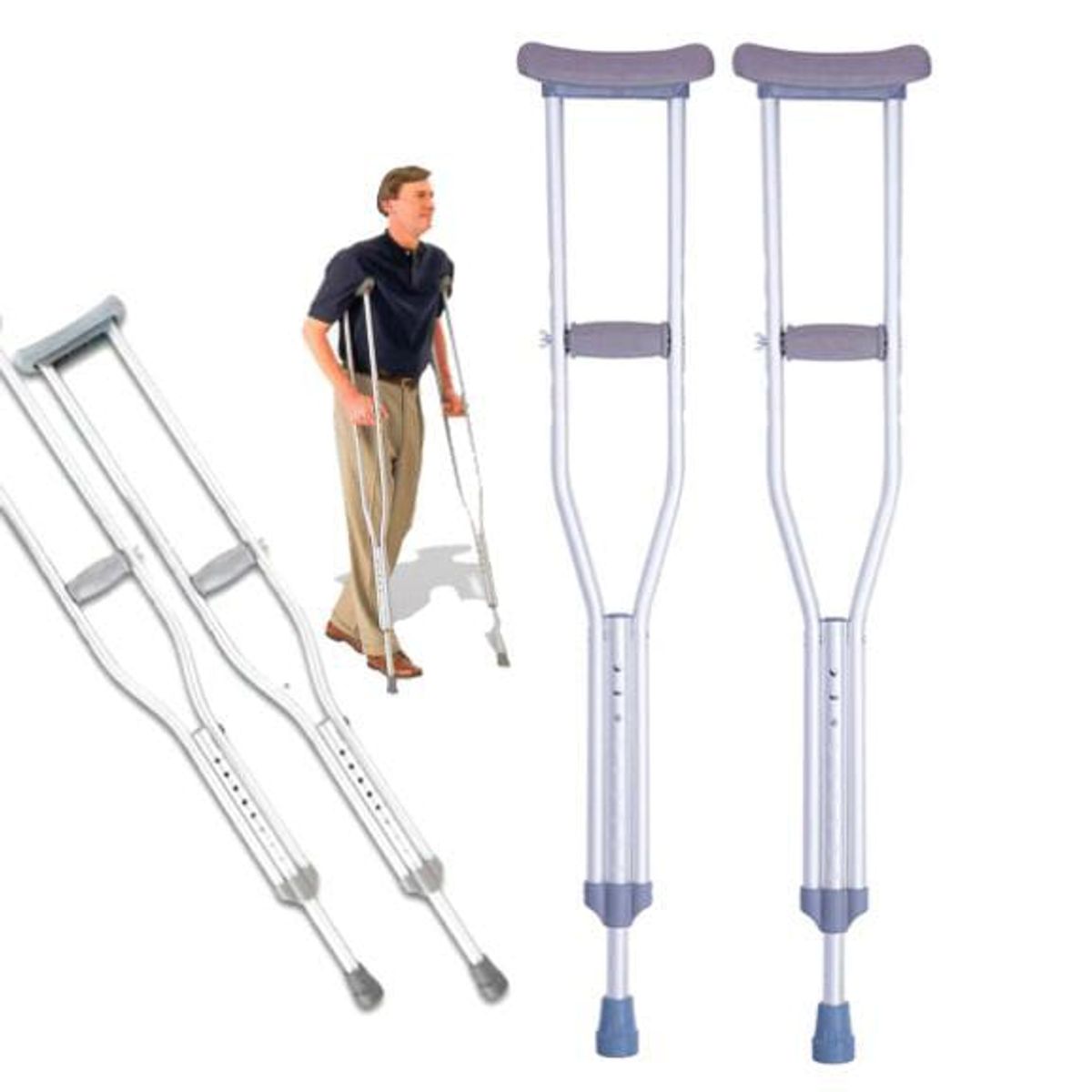 GENERICO - Muleta  axilar aluminio