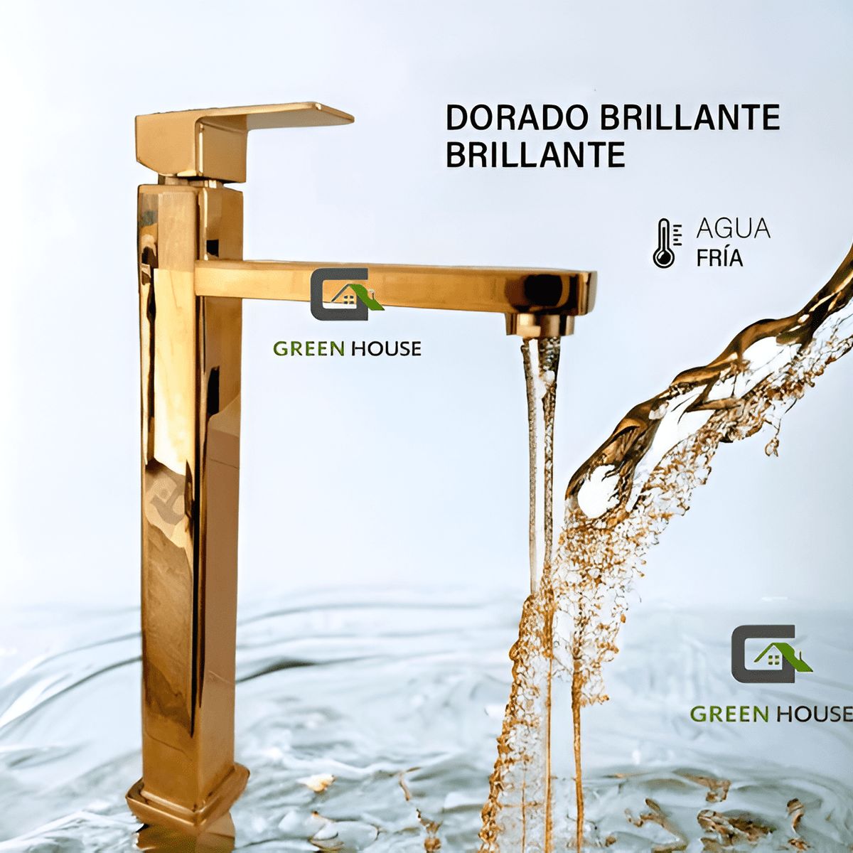 GENERICO - GRIFERIA  LAVATORIO 30CM DORADO  AGUA FRIA  PICO LARGO