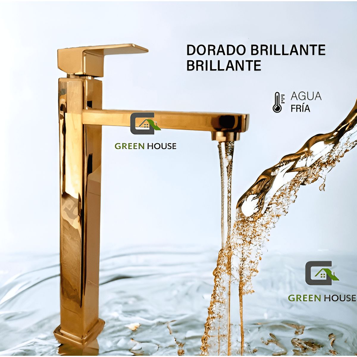 GENERICO - GRIFERIA  LAVATORIO 30CM DORADO  AGUA FRIA  PICO LARGO