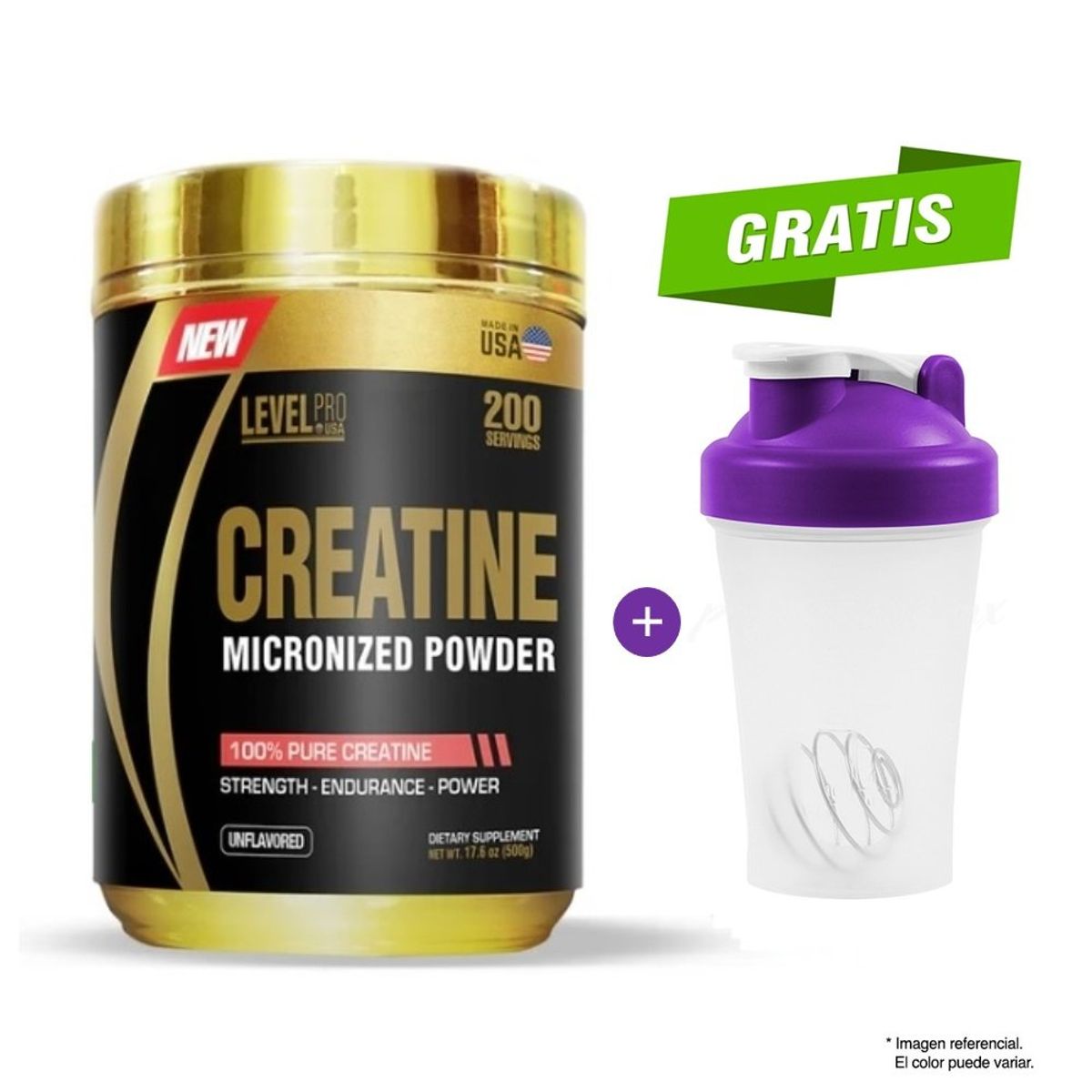 LEVEL PRO - CREATINA 500 GRAMOS LEVEL PRO AMERICANA