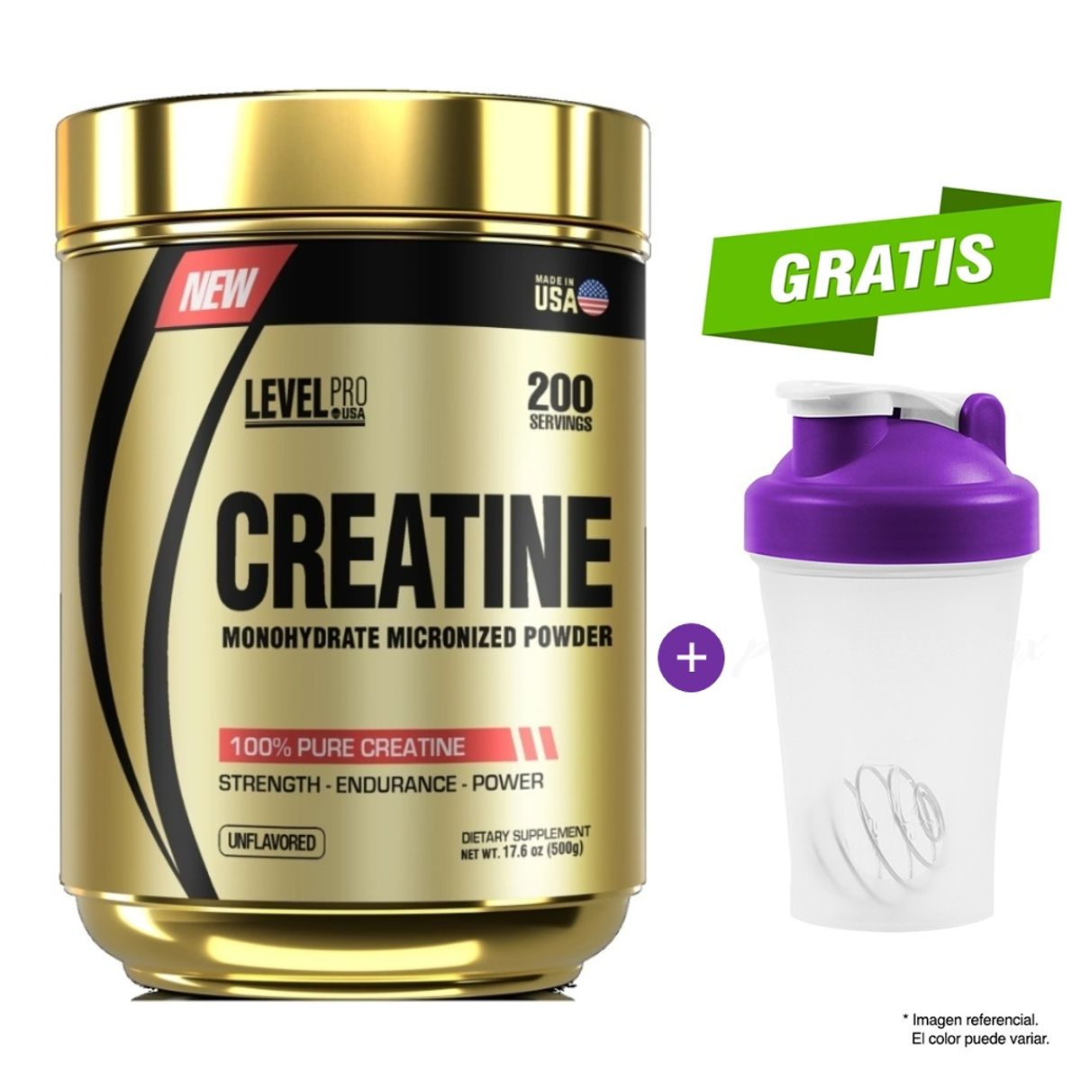 LEVEL PRO - Creatina Micronizada CREATINE LEVEL PRO 500 gramos