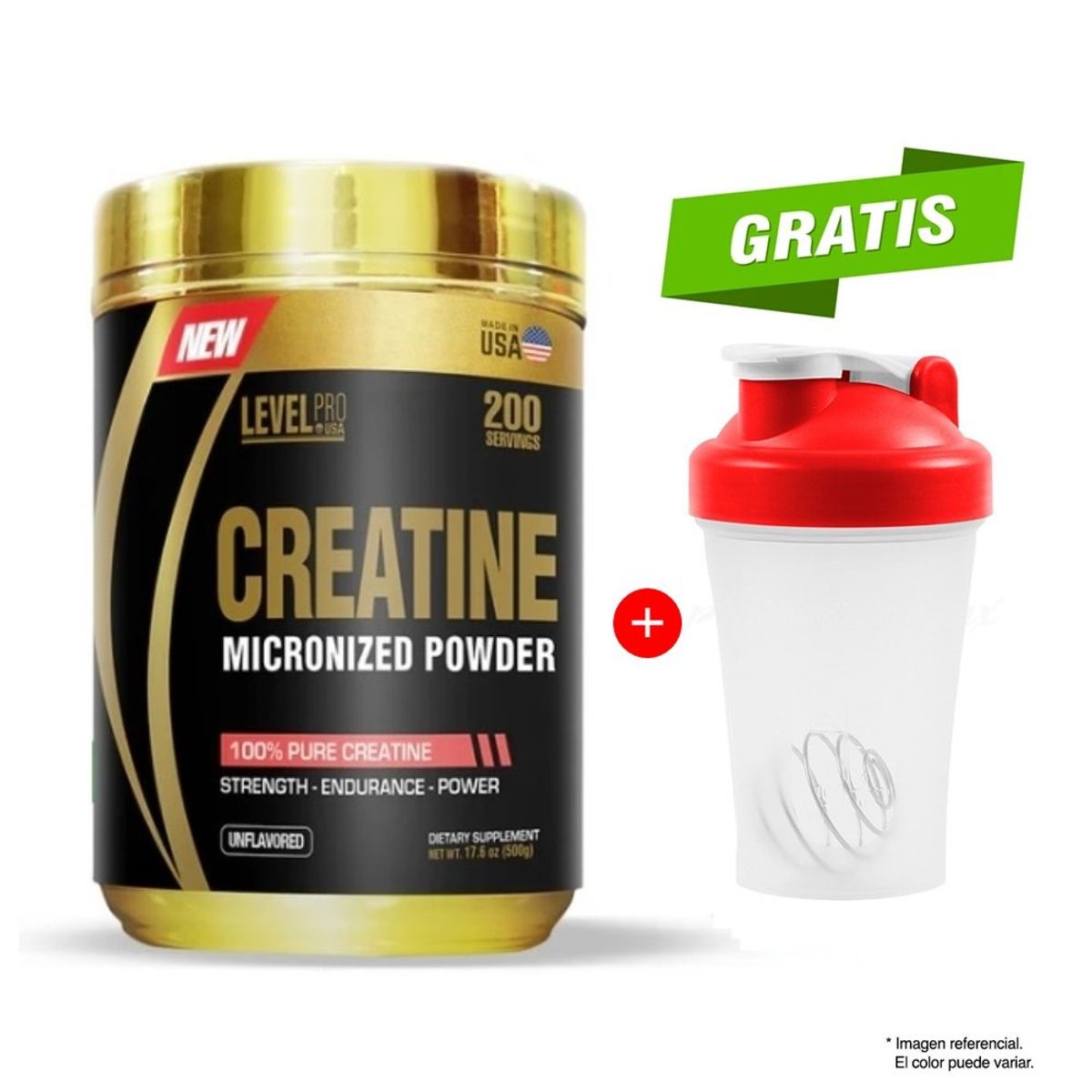 LEVEL PRO - CREATINE CREATINA MICRONIZADA 500 GR LEVEL PRO IMPORTADA