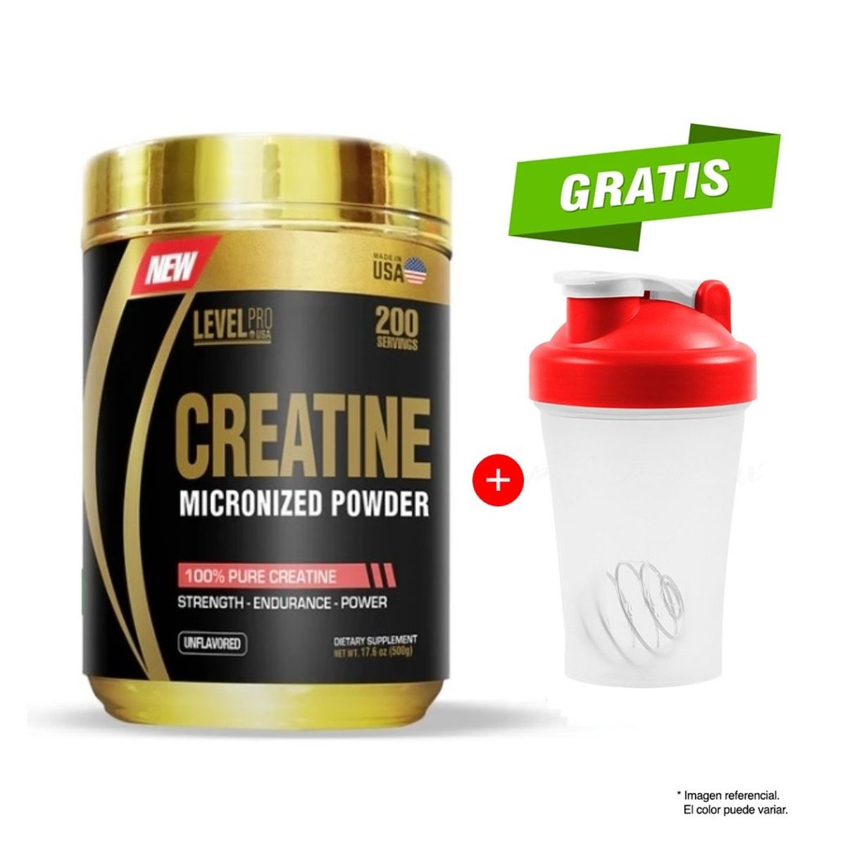 LEVEL PRO - CREATINE CREATINA MICRONIZADA 500 GR LEVEL PRO IMPORTADA