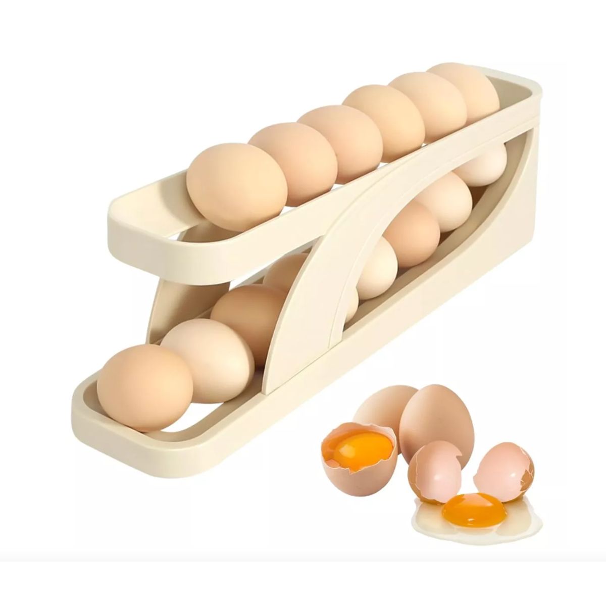 GENERICO - Bandeja Organizadora De Huevos De Dos Niveles