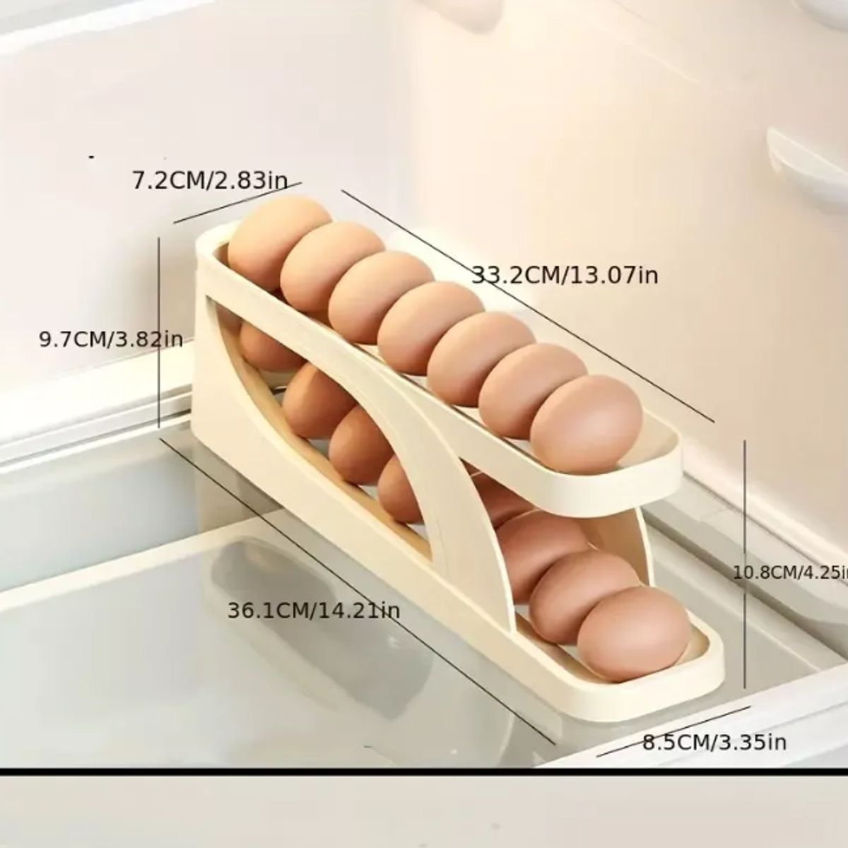 GENERICO - Bandeja Organizadora De Huevos De Dos Niveles