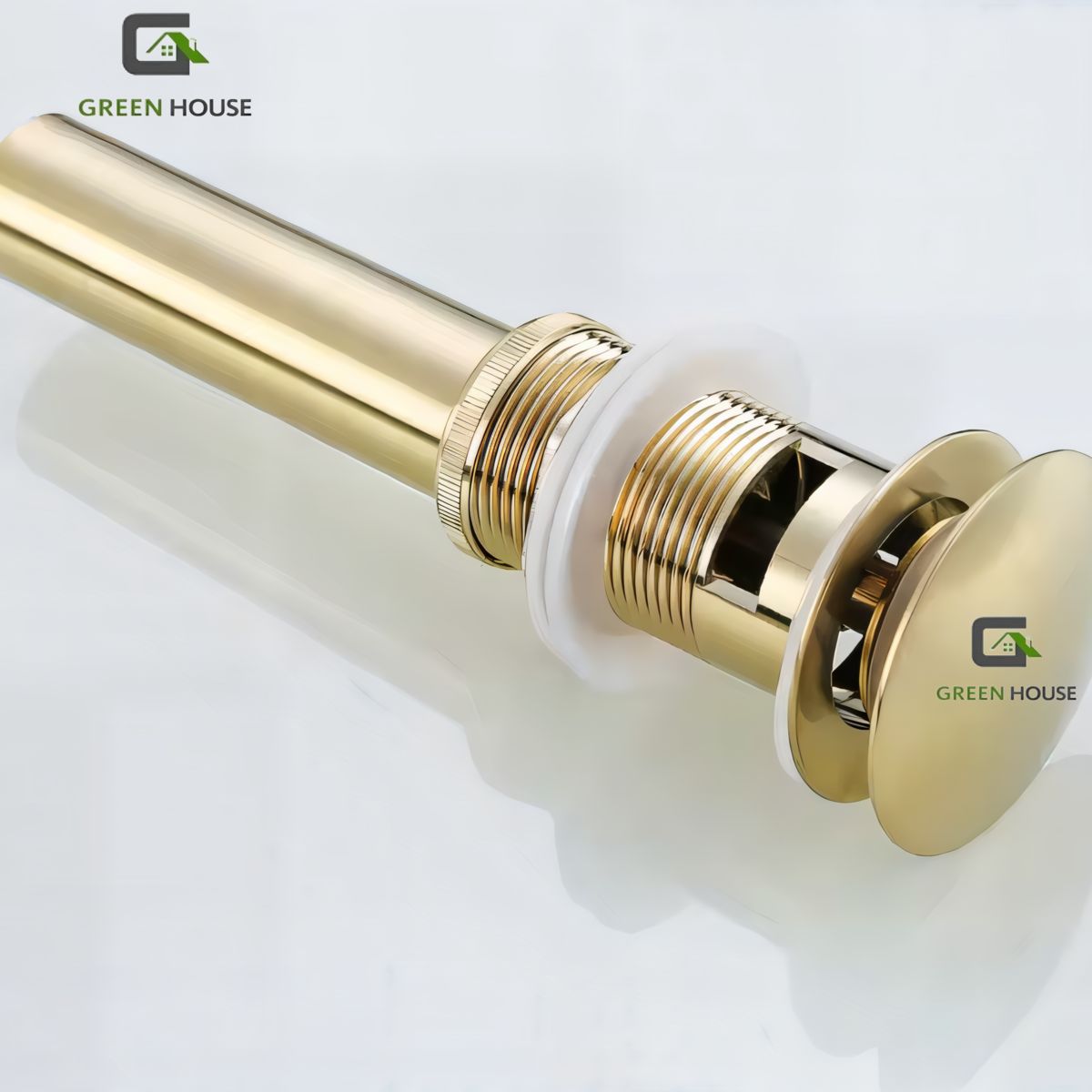 GREEN HOUSE - DESAGUE DORADO PARA OVALIN PUSH BUTTON  SIN REBOSE