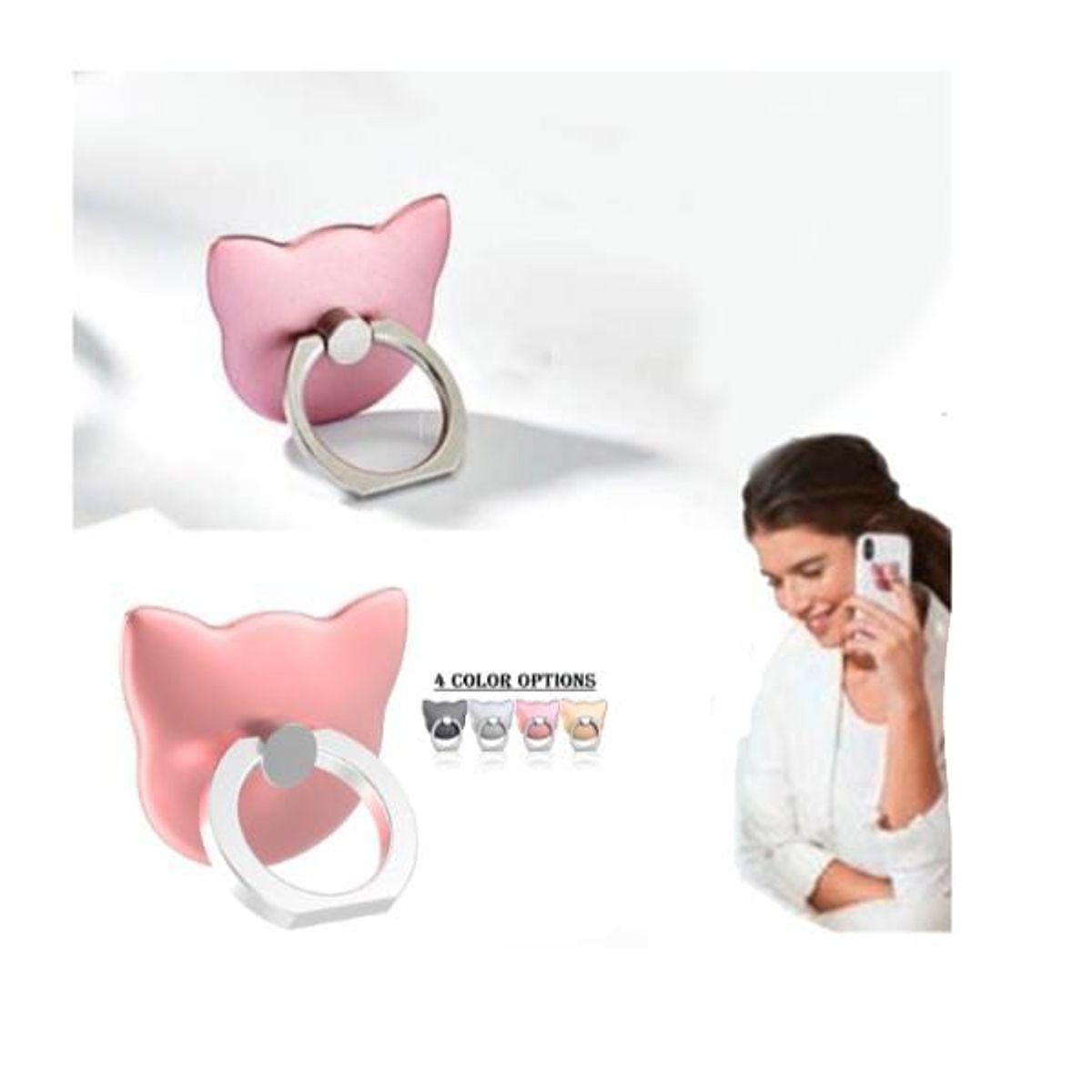 GENERICO - Soporte en forma de gatito para teléfono