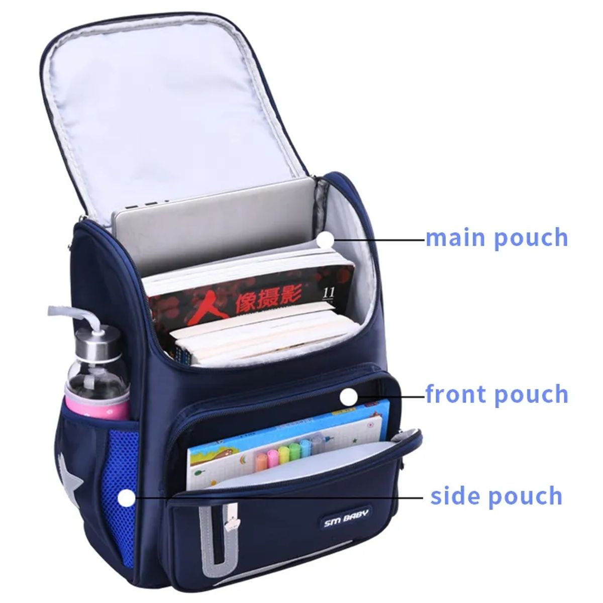 GENERICO - Mochila Grande Escolar o Viaje Oso Rojo