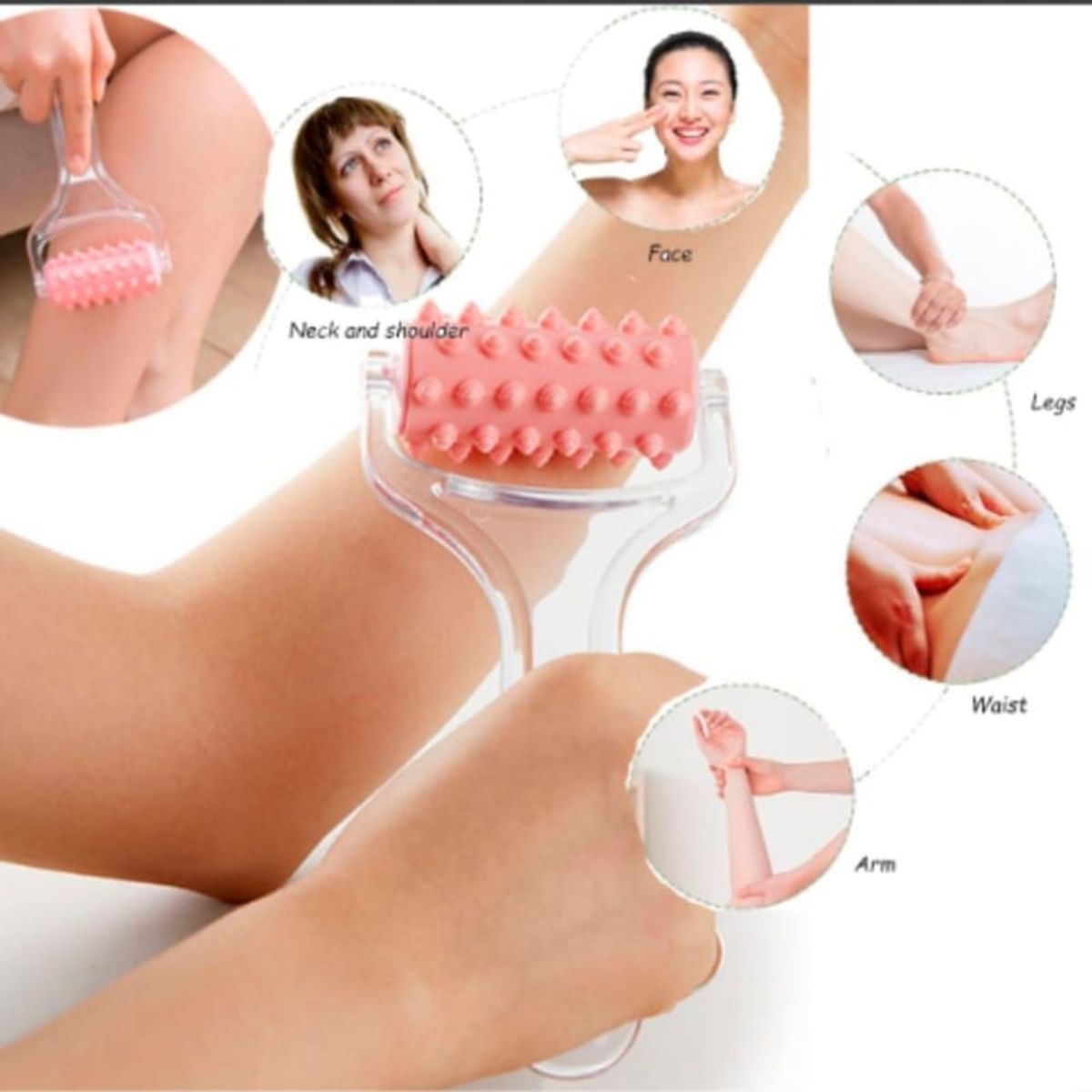 GENERICO - Rodillo Facial Corporal Masajeador Anticelulítico AS