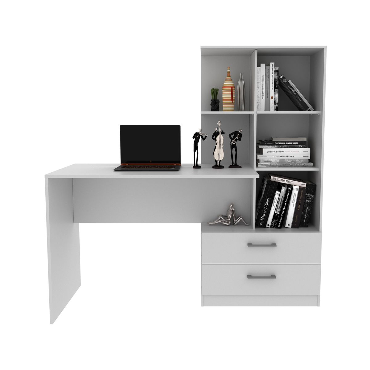 2020 HOME PERU - Escritorio + Biblioteca Poli - Blanco