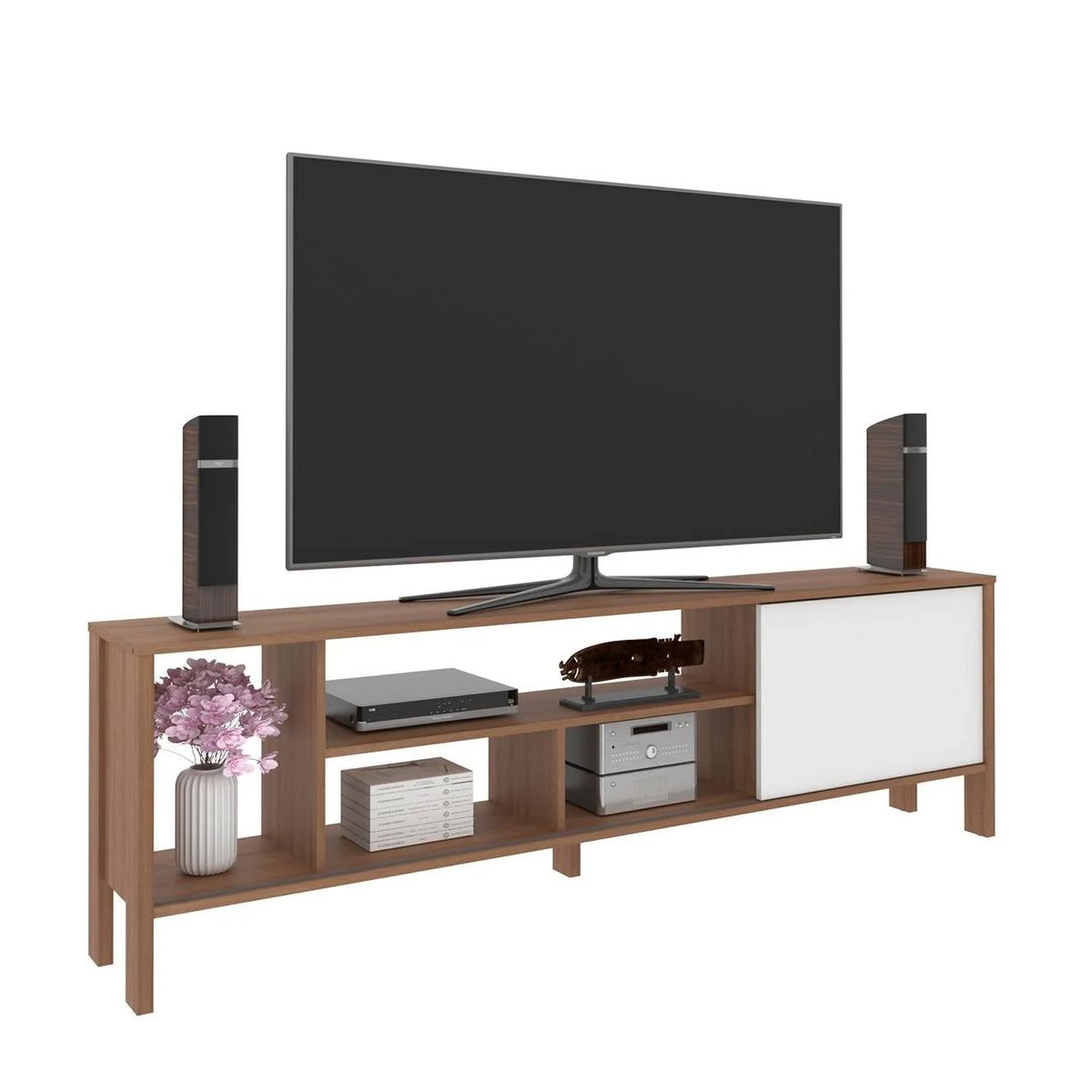 2020 HOME PERU - Mesa de TV 70 Pulgadas Inmaculada - Almendra Blanco