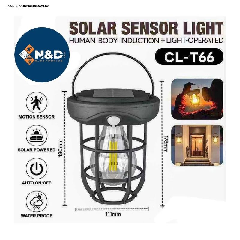 GENERICO - Focus Luz LED SOLAR Con Sensor de Movimiento Recargable