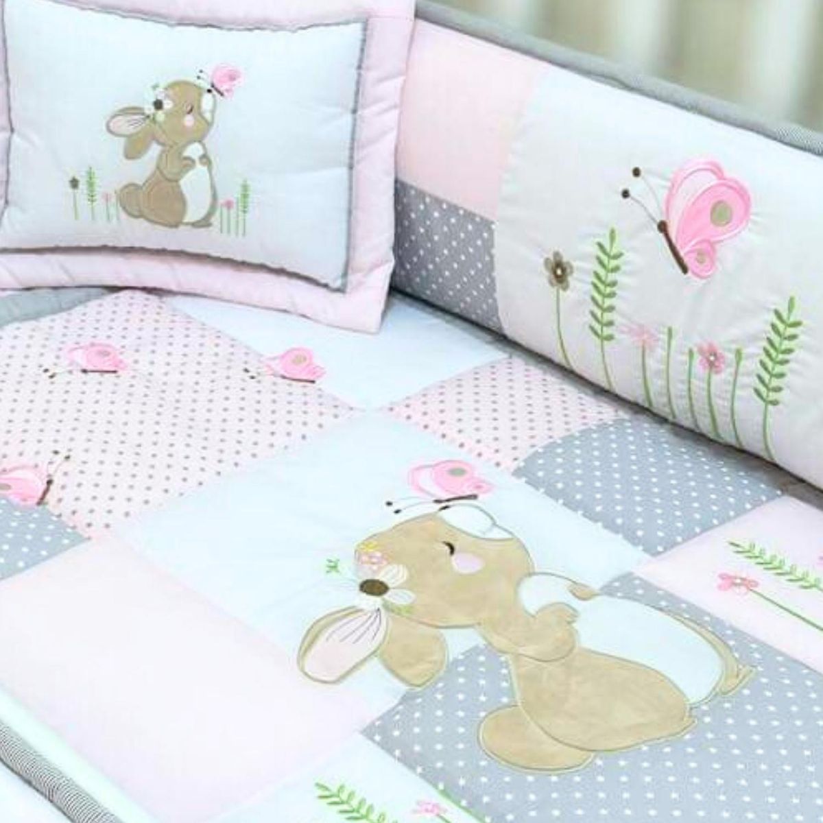 BABY MERINOS - Set de Cuna y 4 protectores - Prestige - Conejo de Campo