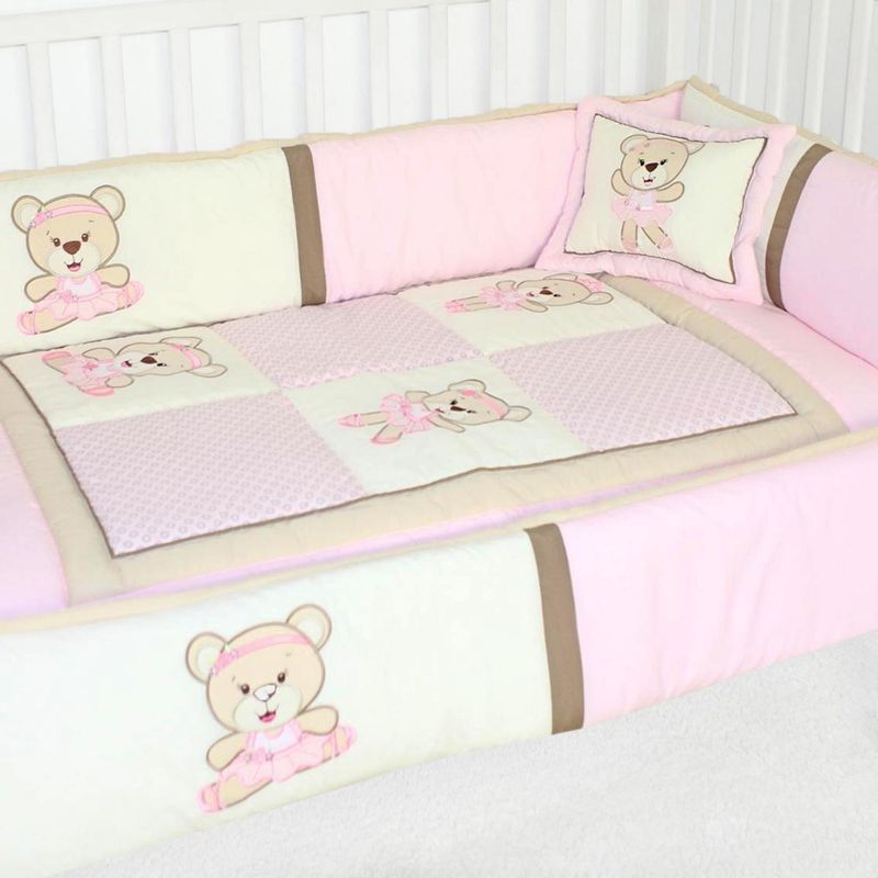 BABY MERINOS - Set de Cuna y 4 protectores - Prestige - Osita bailarina 1