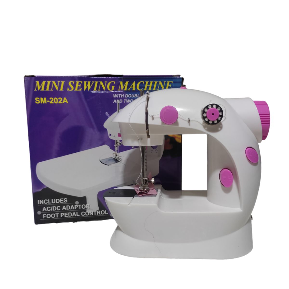 GENERICO - Mini Máquina Rosa de Coser con accesorios