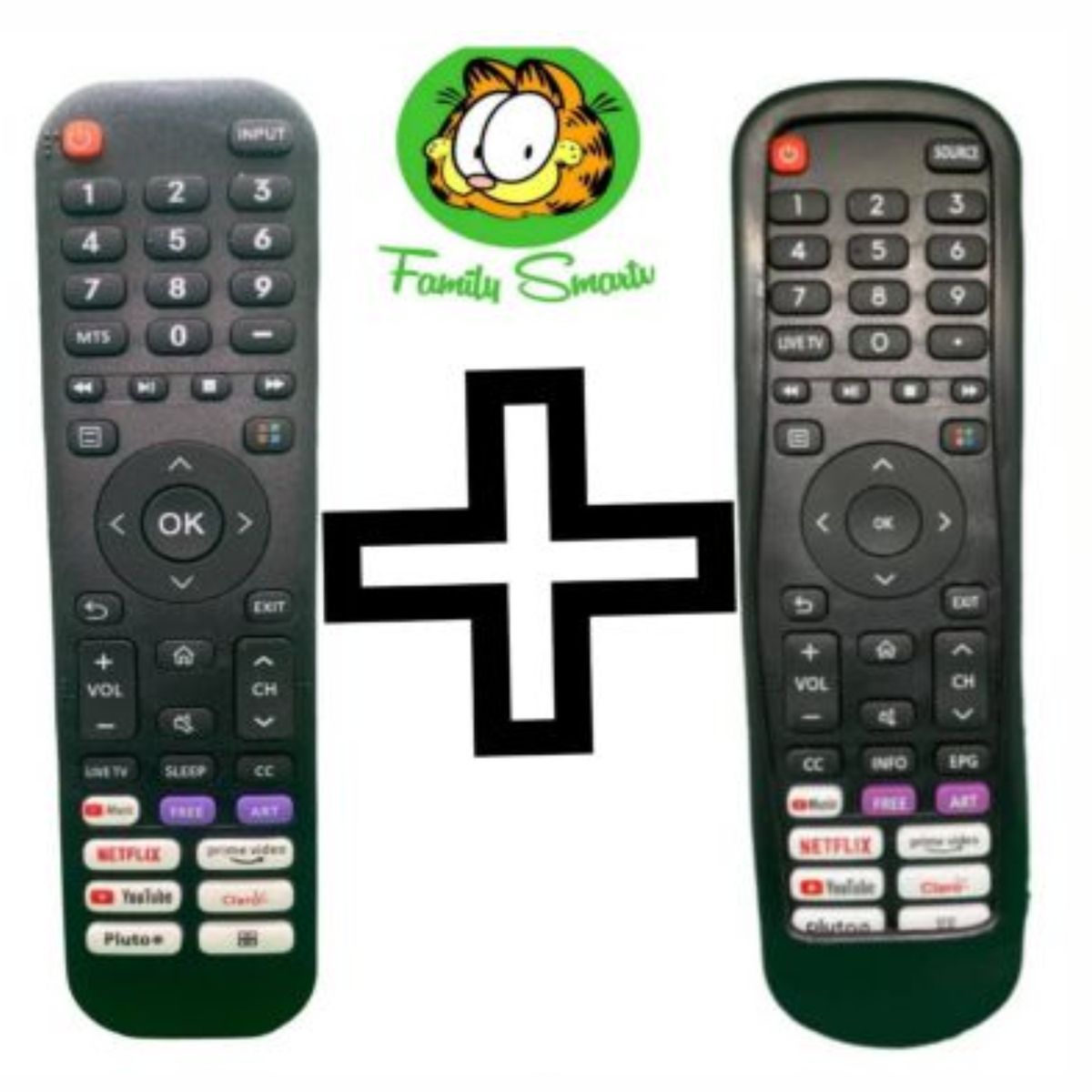UNIVERSAL - Control remoto para televisor Smart Hisense EN2I30H  funda Negro