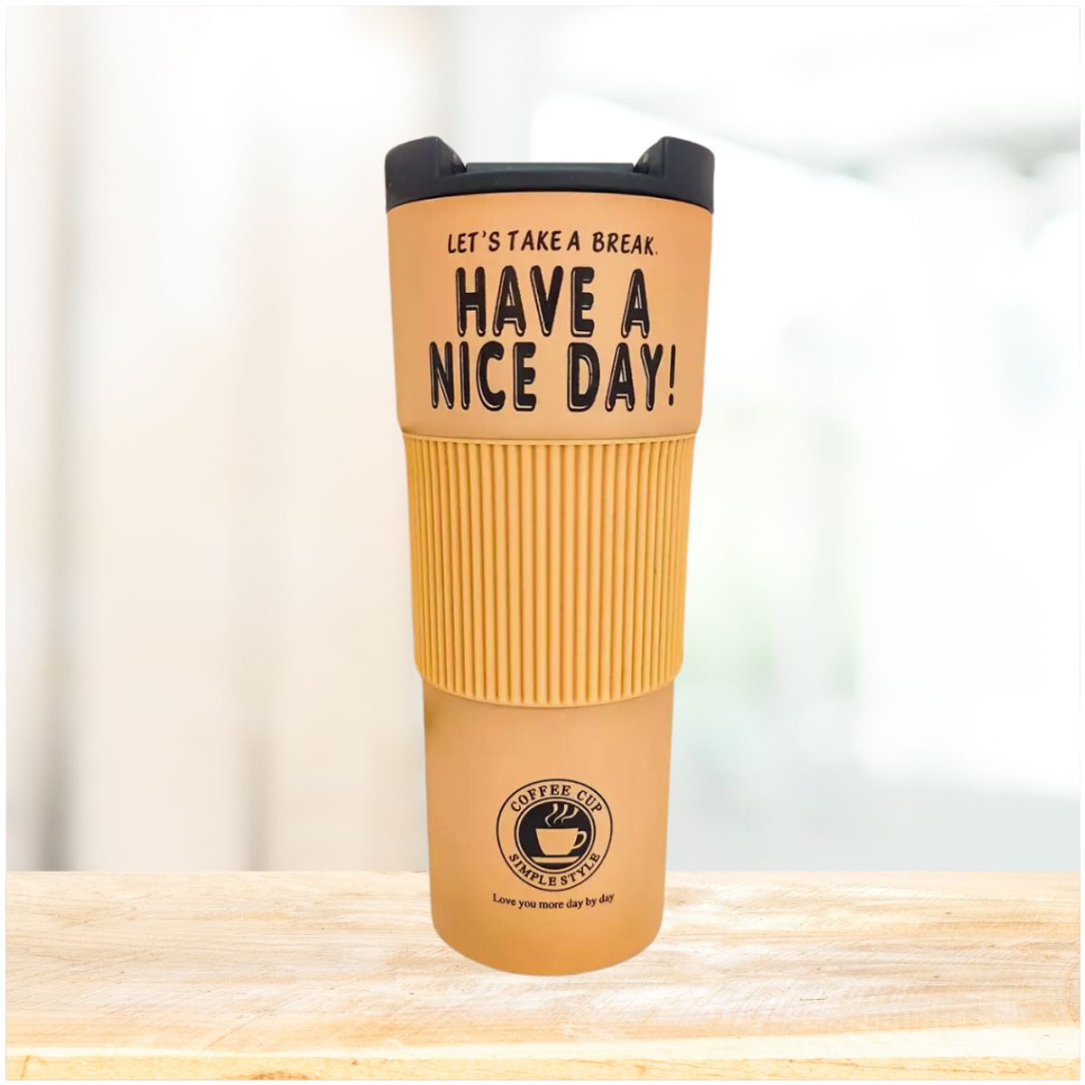 INSPIRA MARKET - Taza vaso alto de cafe portátil