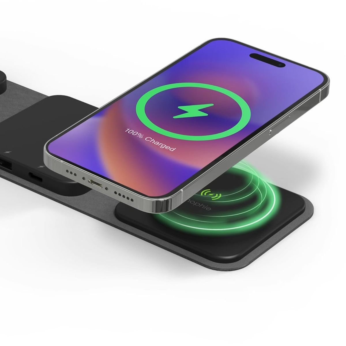 MOPHIE - Cargador de viaje inalámbrico mophie para iPhone AirPods Apple Watch