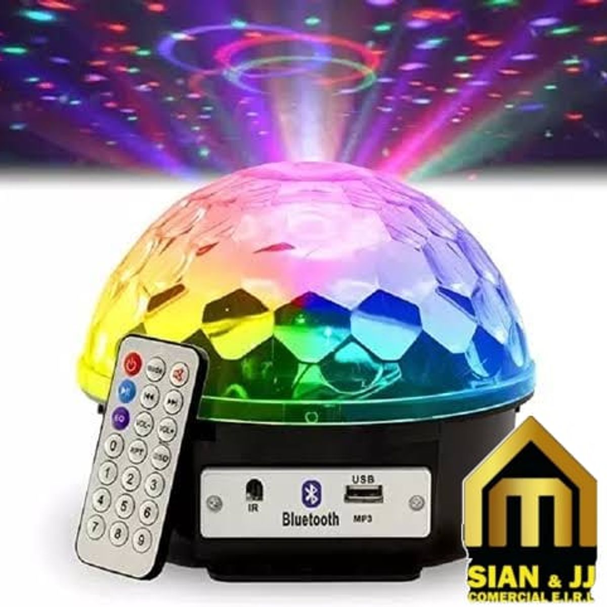 GENERICO - BOLA DISCOTECA SICODELICA  MP3 PARLANTE AUTO RITMICO