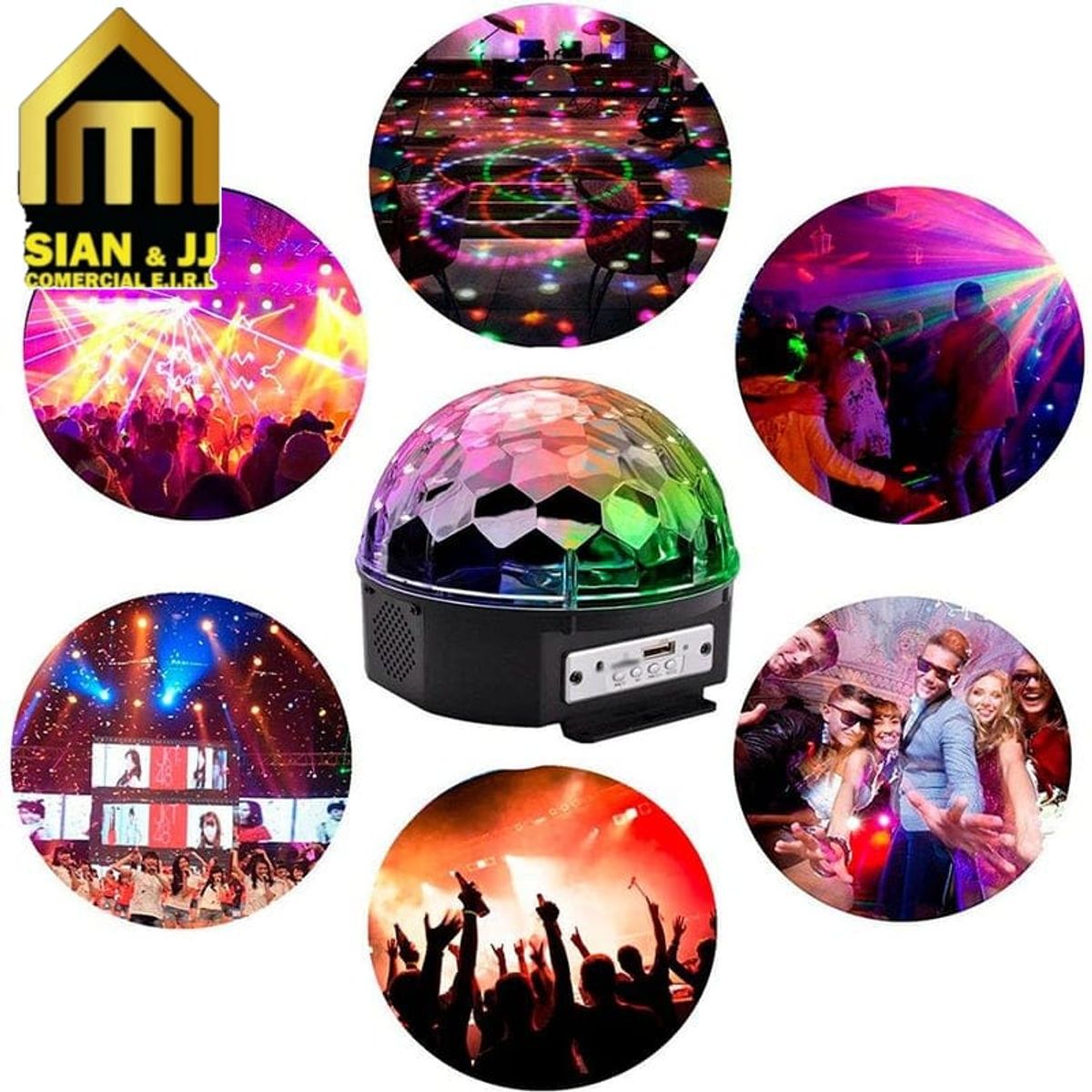 GENERICO - BOLA DISCOTECA SICODELICA  MP3 PARLANTE AUTO RITMICO