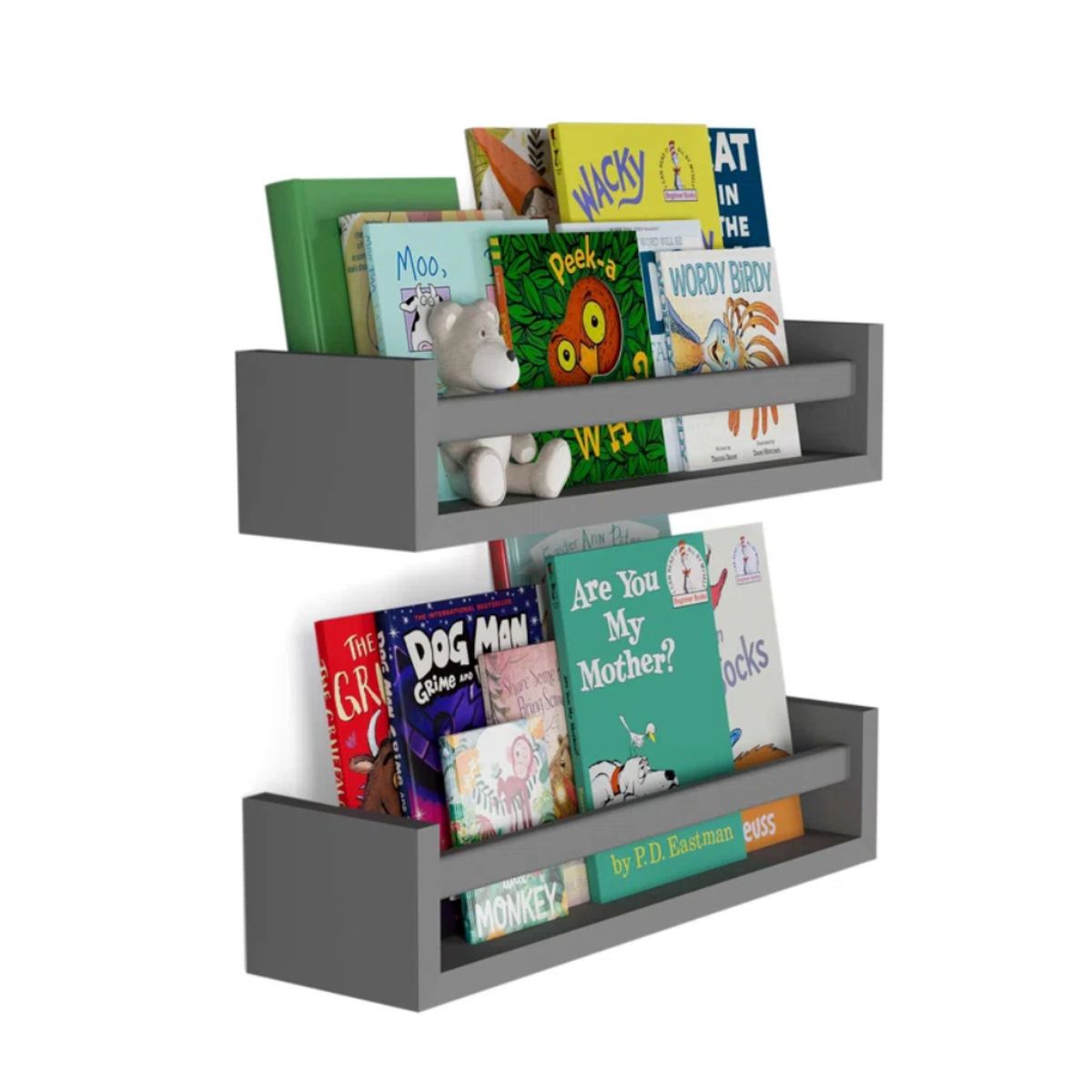 GENERICO - Repisa Flotante x2 unid Touji Grafito Petrox Home