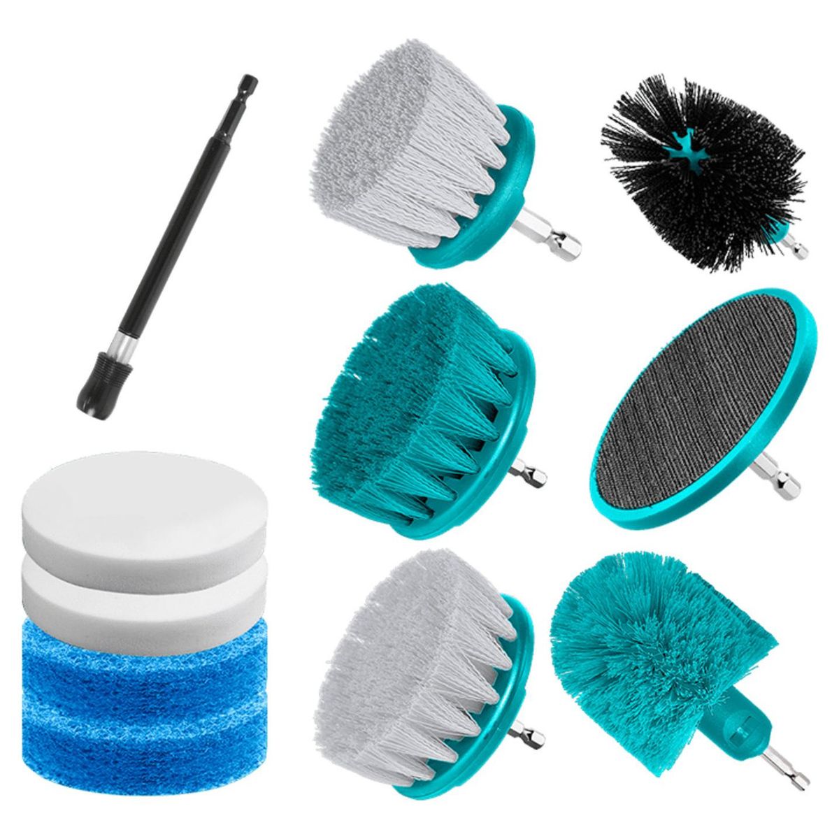 Total Tools - Set de escobillas para taladro 11 piezas Total