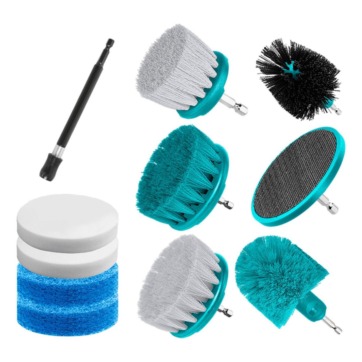 Total Tools - Set de escobillas para taladro 11 piezas Total