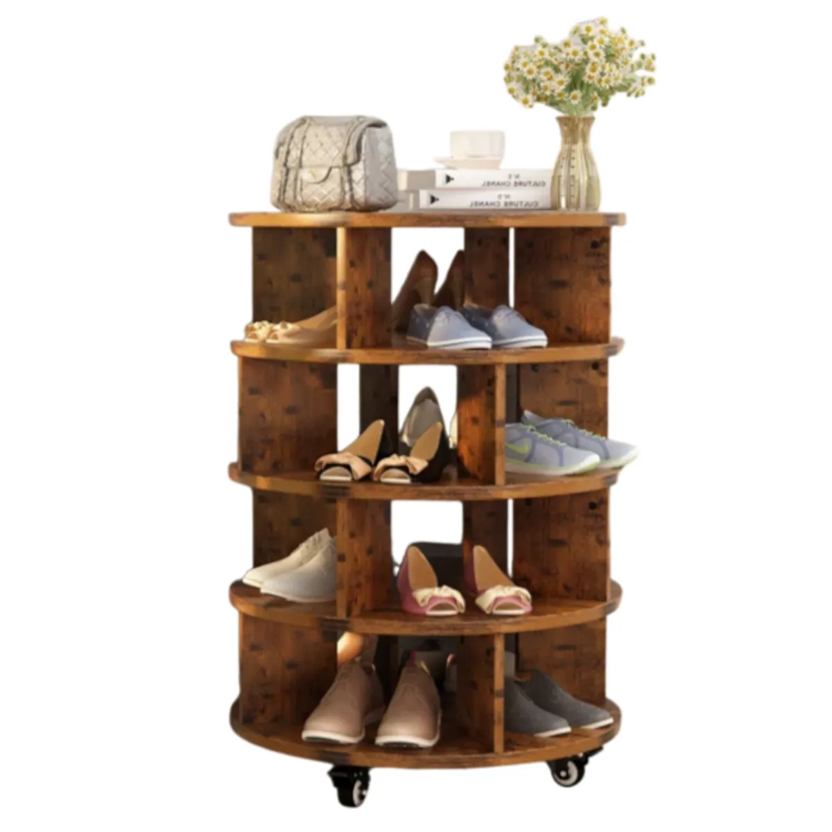 GENERICO - Zapatera Giratoria Willow Caramelo Petrox Home