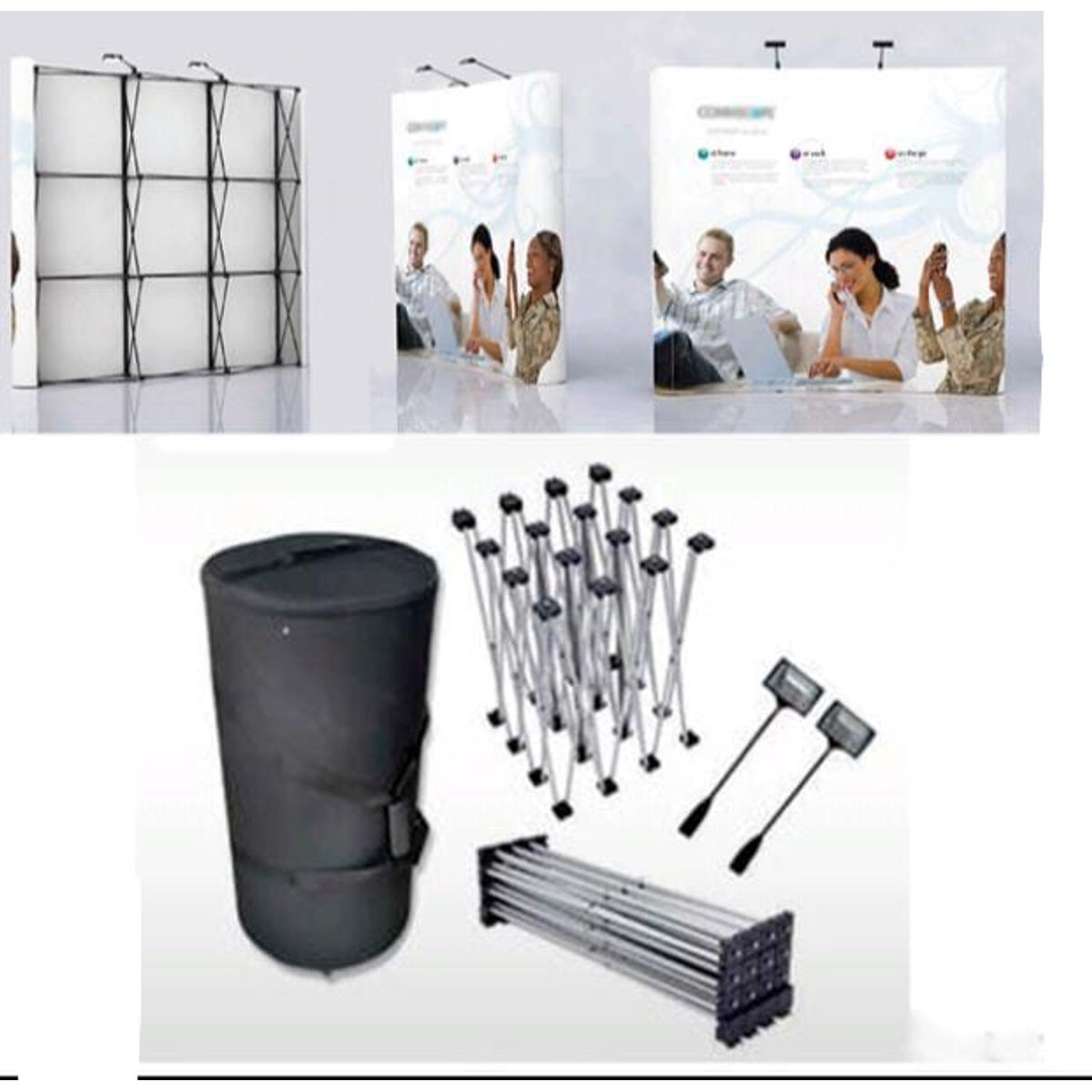 GENERICO - Backing Curvo - Display Wall para Ferias y Eventos 4x3