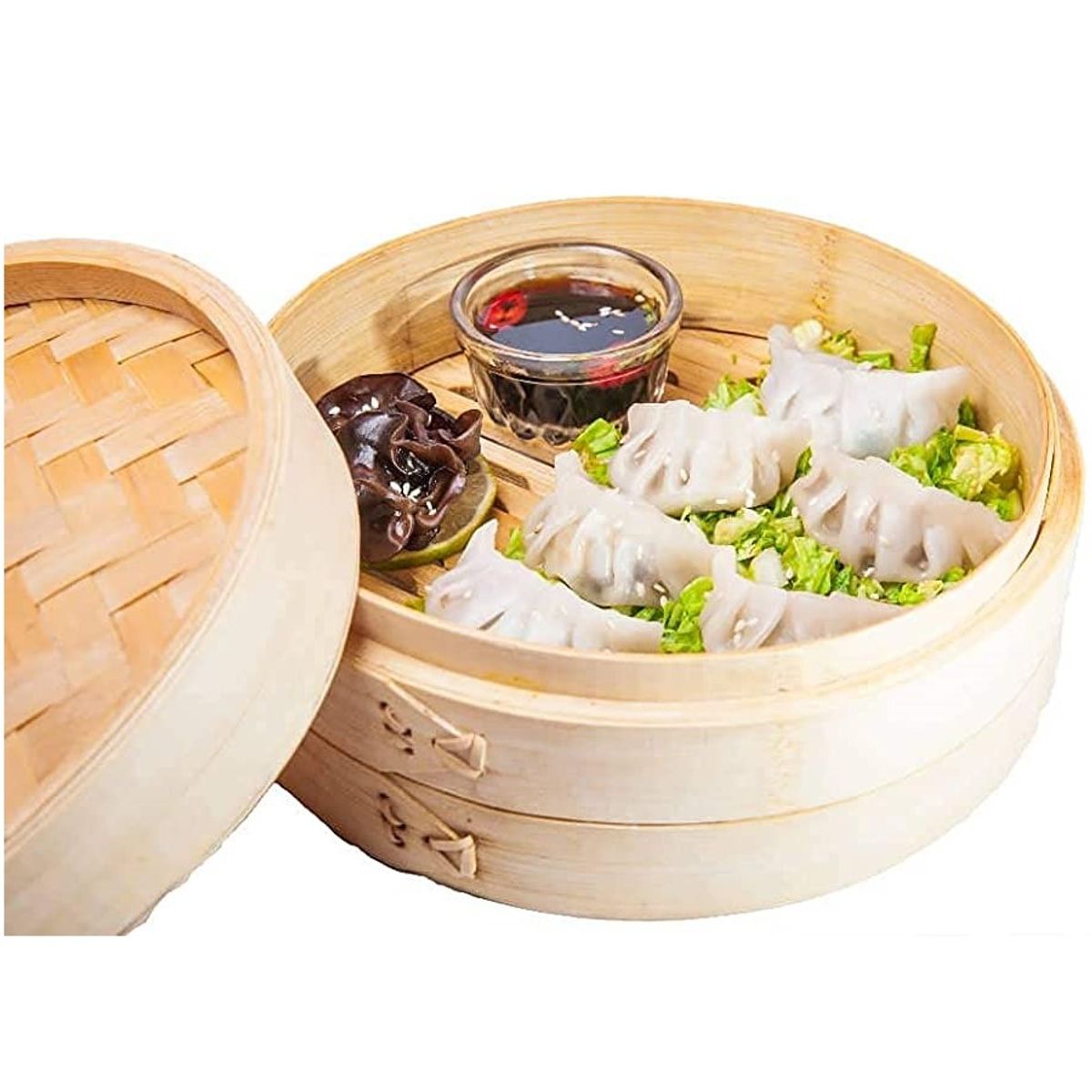 GENERICO - Vaporera De Bambu 1 Piso Con Tapa 27cm diam 2pza Zheng Zhi Bao