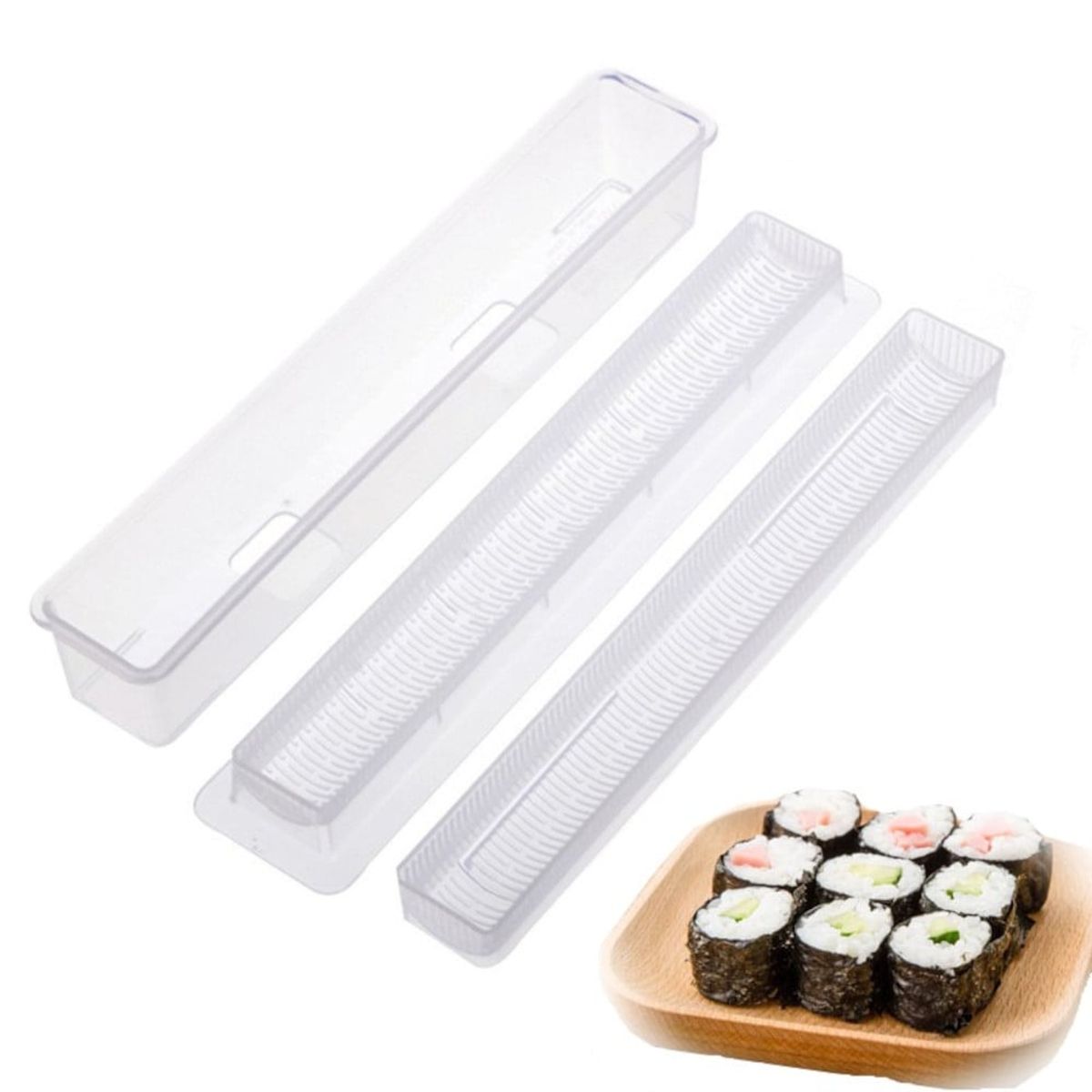 GENERICO - Molde De Sushi Roller Rodillo 3pza Pp