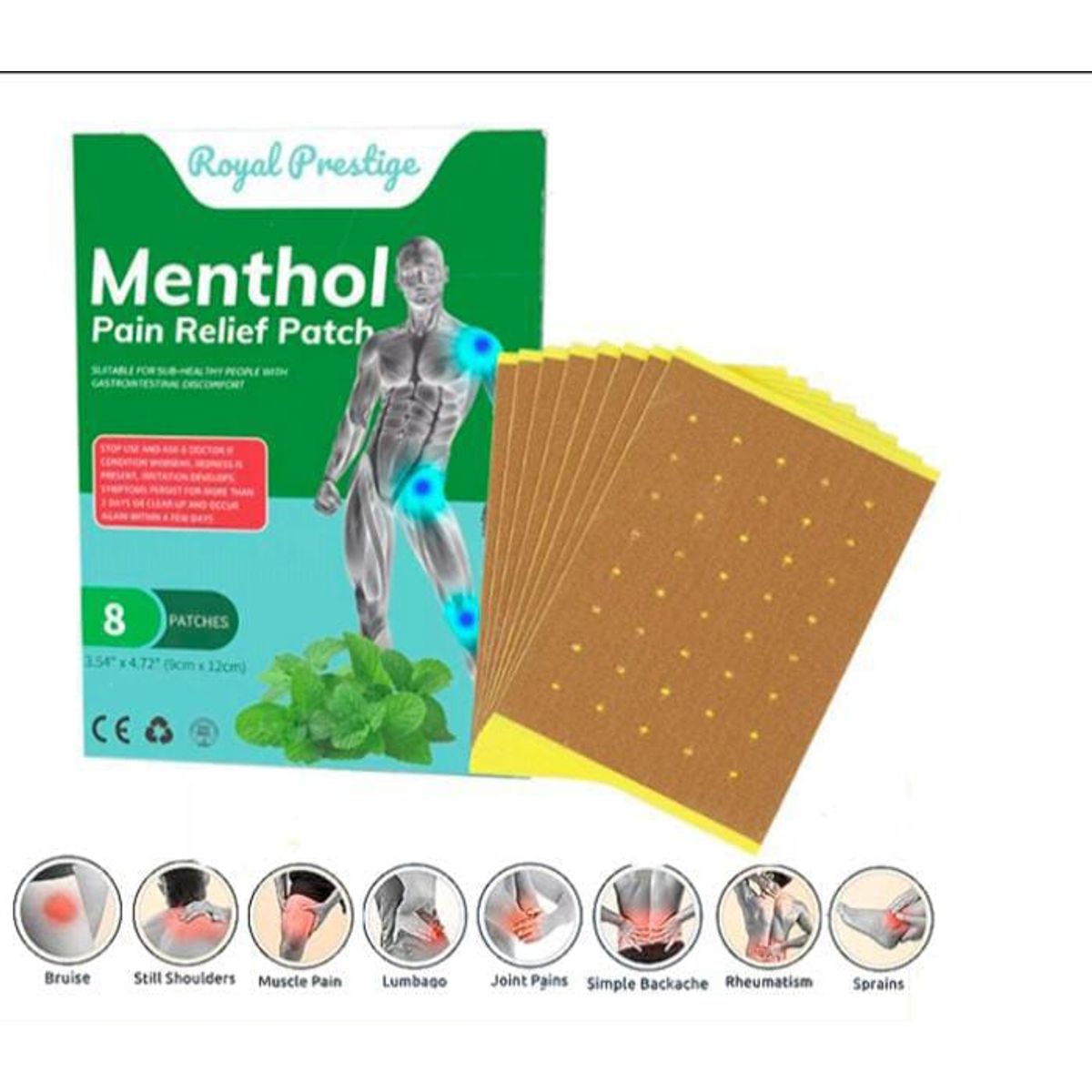 GENERICO - CAJA X 8 PARCHES, ALIVIO MUSCULAR