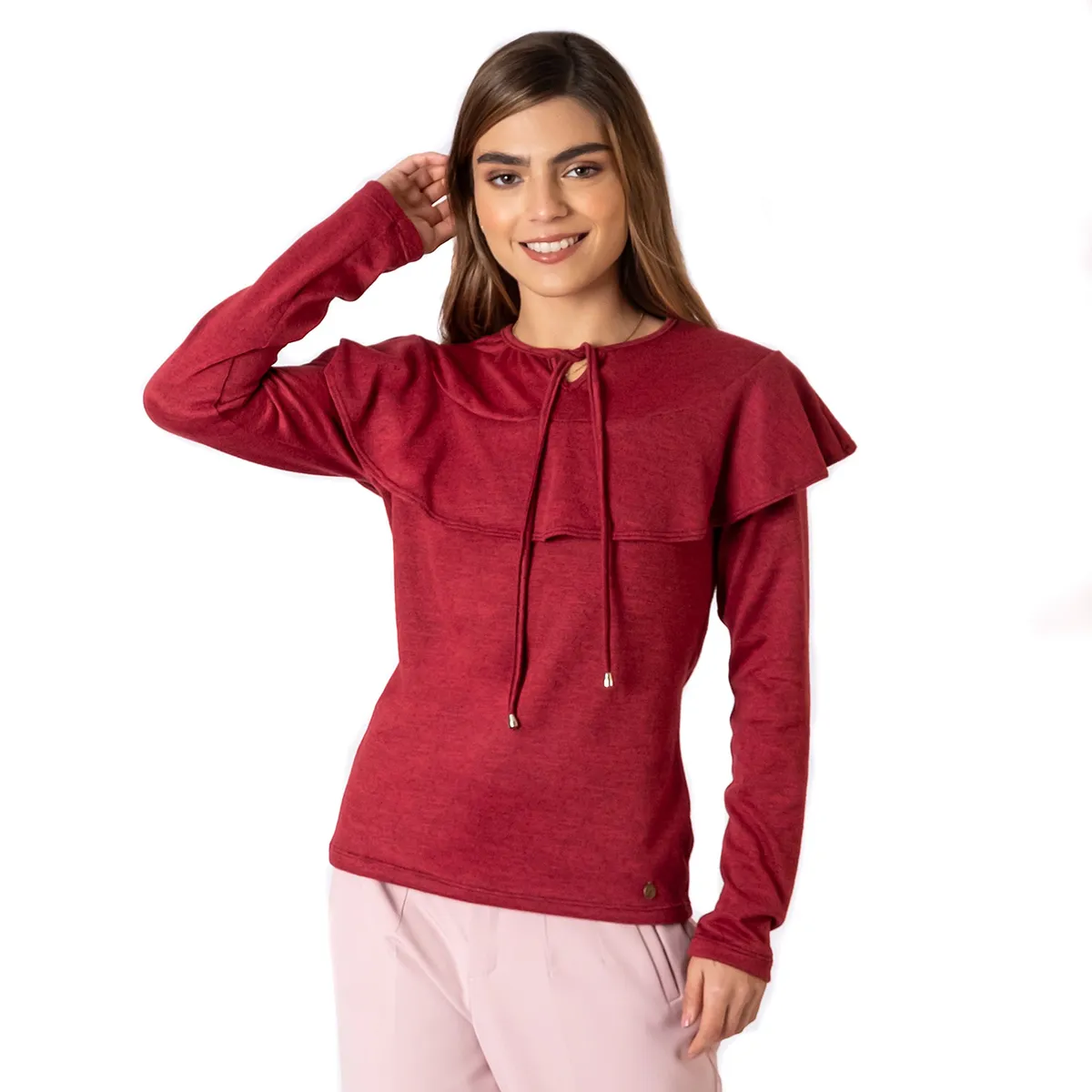 GENERICO - Chompa con Volantes Manga Larga