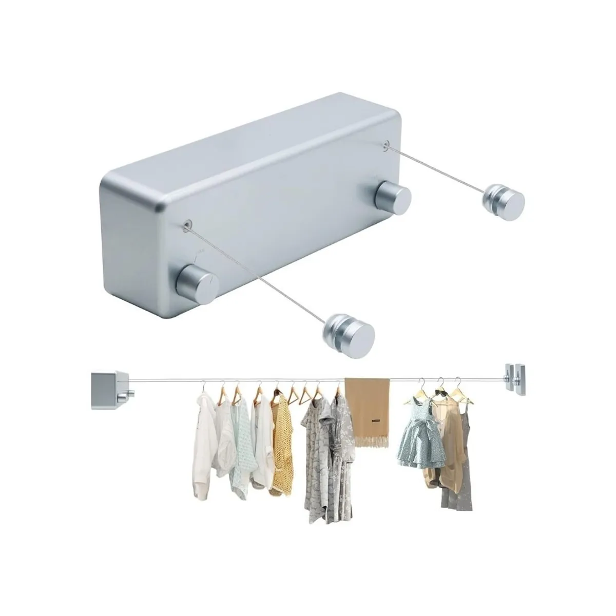 SHEEPBUSTER - Colgador Tendedero de Ropa Retráctil de Acero Inoxidable