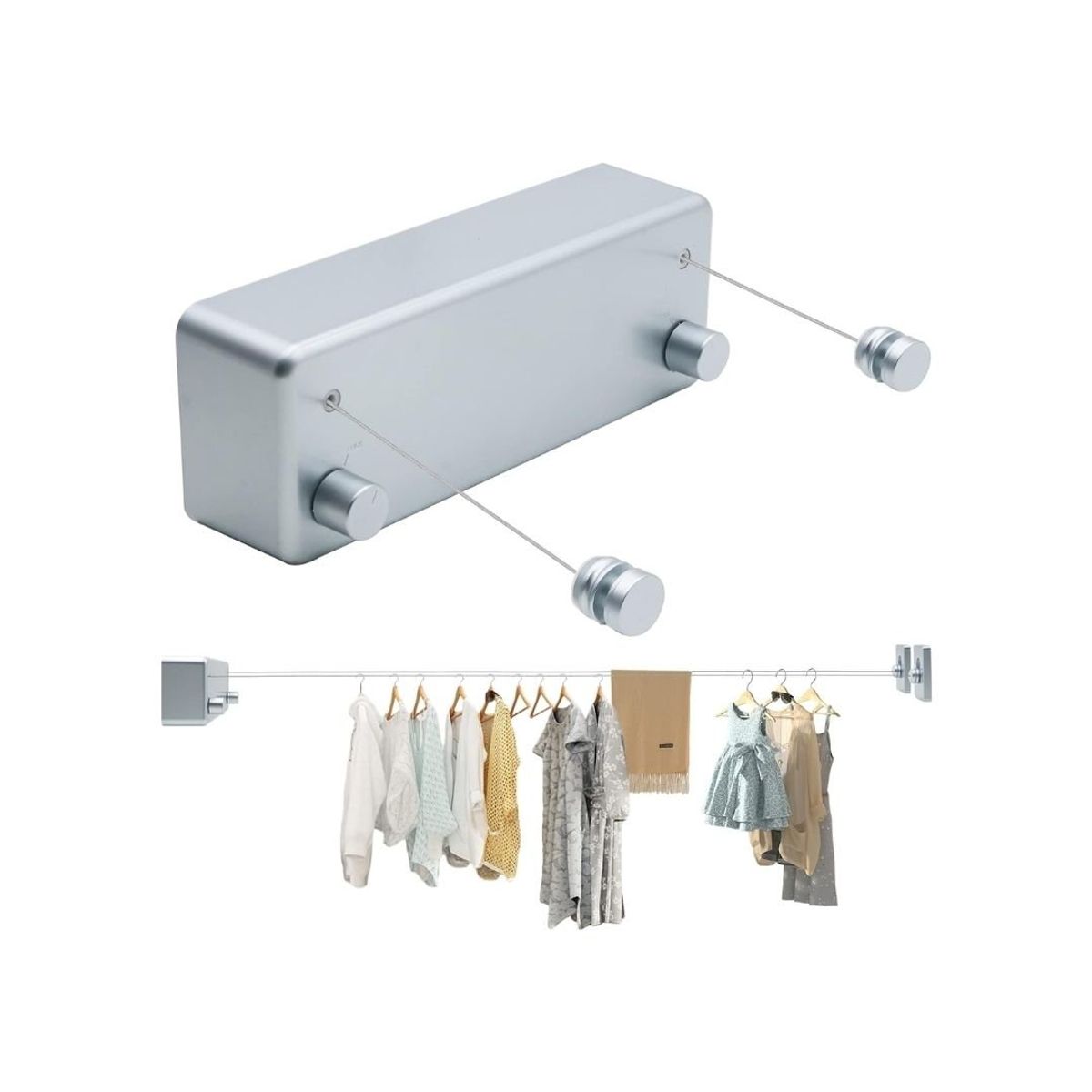 SHEEPBUSTER - Colgador Tendedero de Ropa Retráctil de Acero Inoxidable