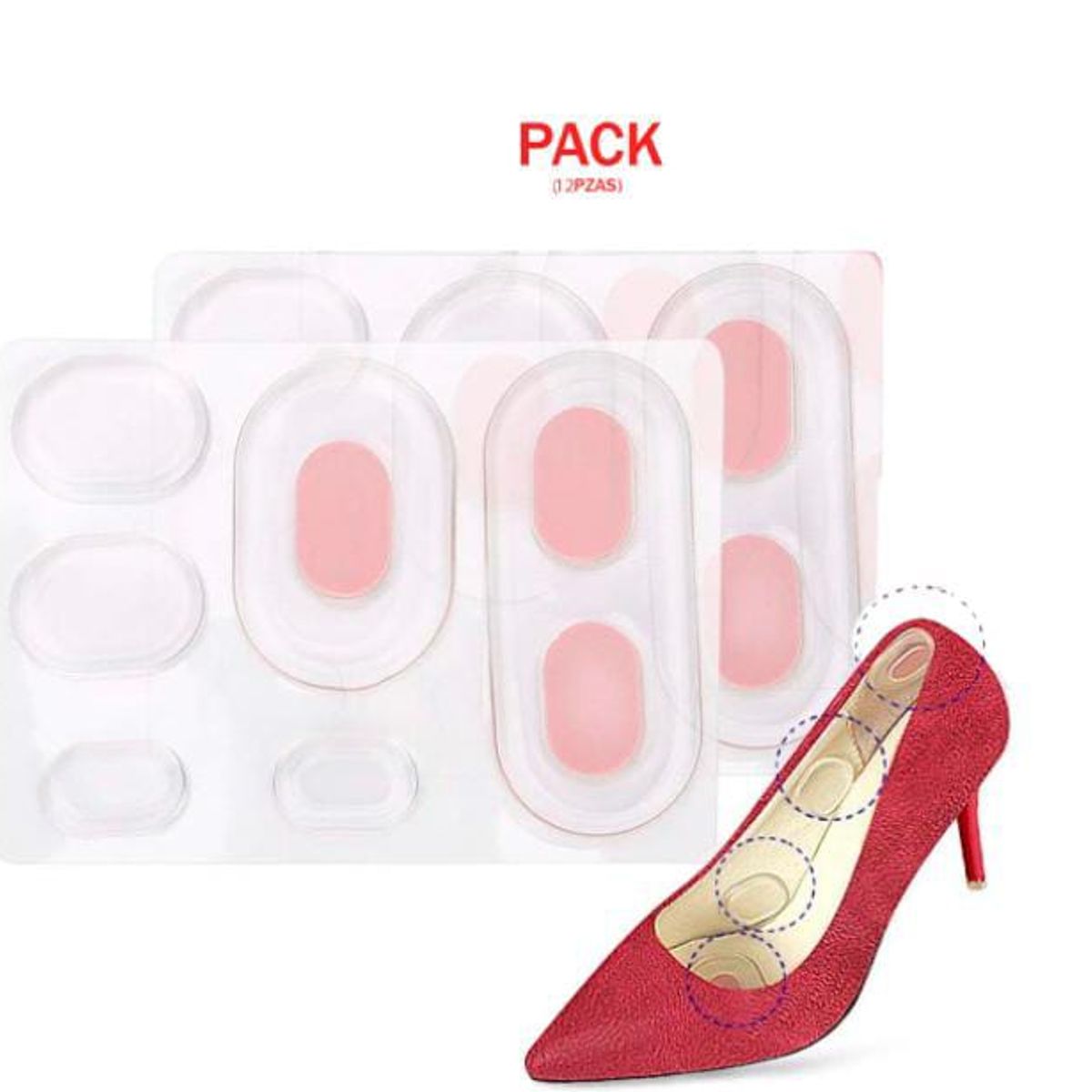 GENERICO - Protector de Pies Anti Callos y Ampollas Protege el Calzado