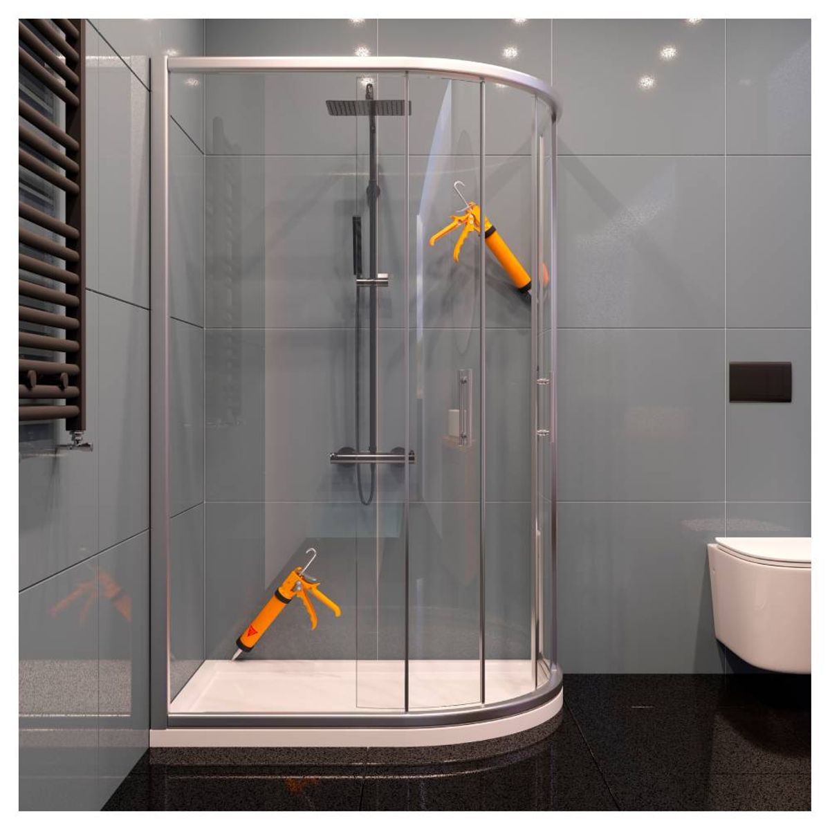 SIKA - Pack 3 Und de Silicona para baños y cocinas Sika Sanisil® Blanco 280ml