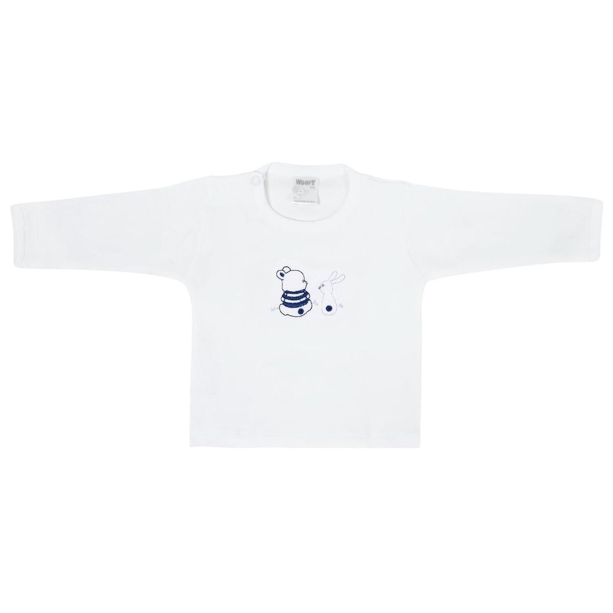 GENERICO - Conjunto Bebe - punto ingles - Amigos V2 - Blanco-Azul