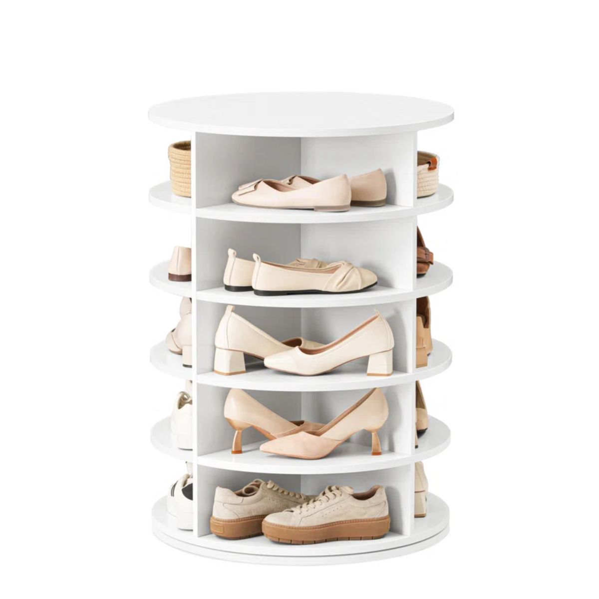 GENERICO - Zapatera Giratoria Amaranto Blanco Petrox Home