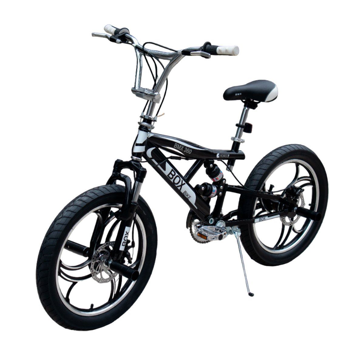BOX BIKE - Bicicleta BMX con Suspensiones Aro 20 - Negro