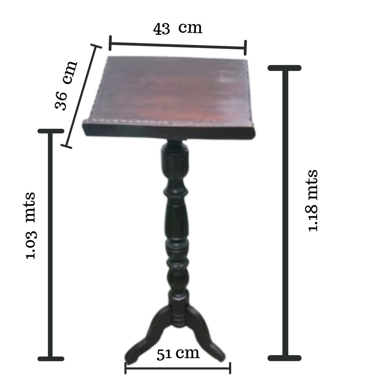 GENERICO - Podio Atril de pie en Madera Rústica Pino