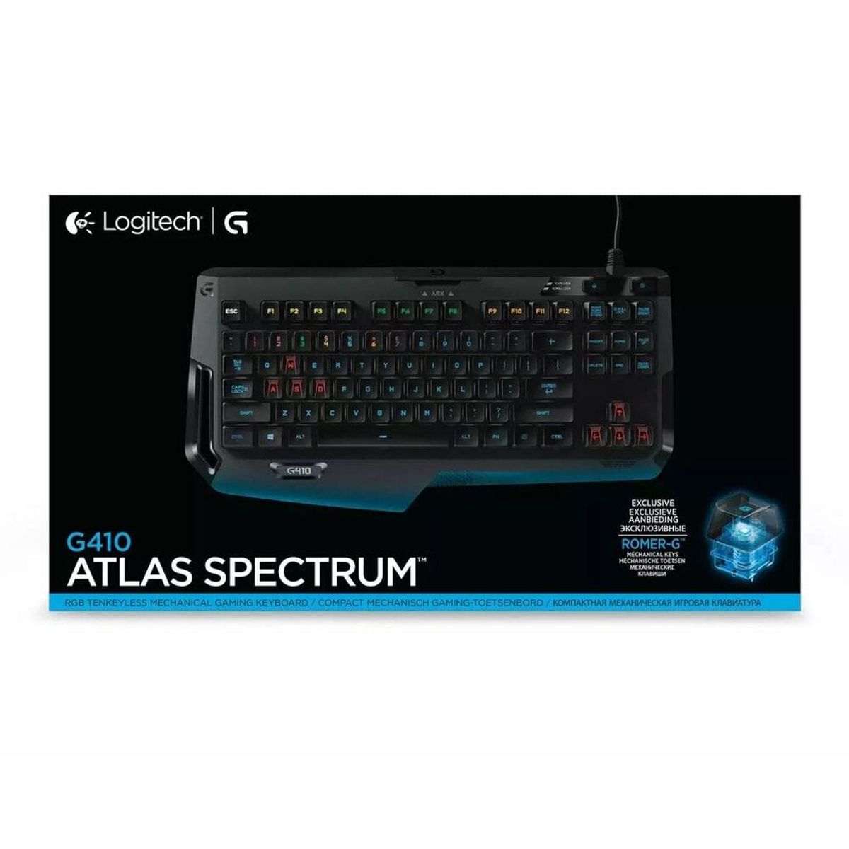 LOGITECH - TECLADO GAMER LOGITECH G410 ATLAS SPECTRUM 920-007731 USB LED - RGB