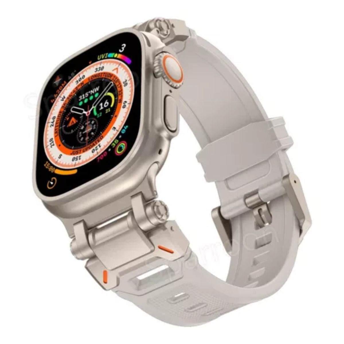 GENERICO - Correa deportiva de silicona para Apple Watch Ultra 42 mm - Beige