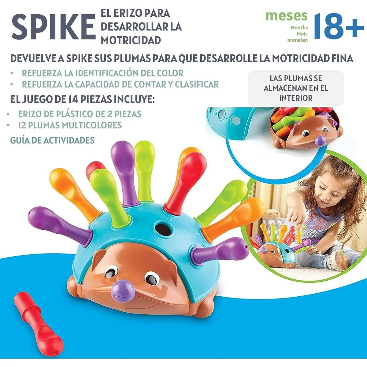 GENERICO - Erizo de juguete montessori para encajar