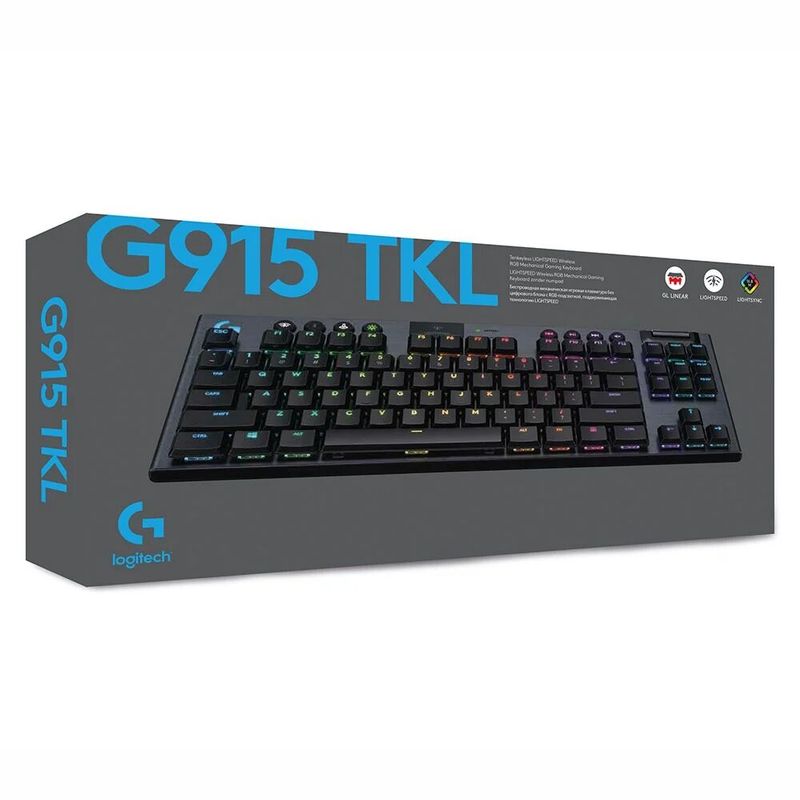 LOGITECH - TECLADO GAMER LOGITECH G915 TKL MECANICO LIGHTSPEED  920-009495  RGB
